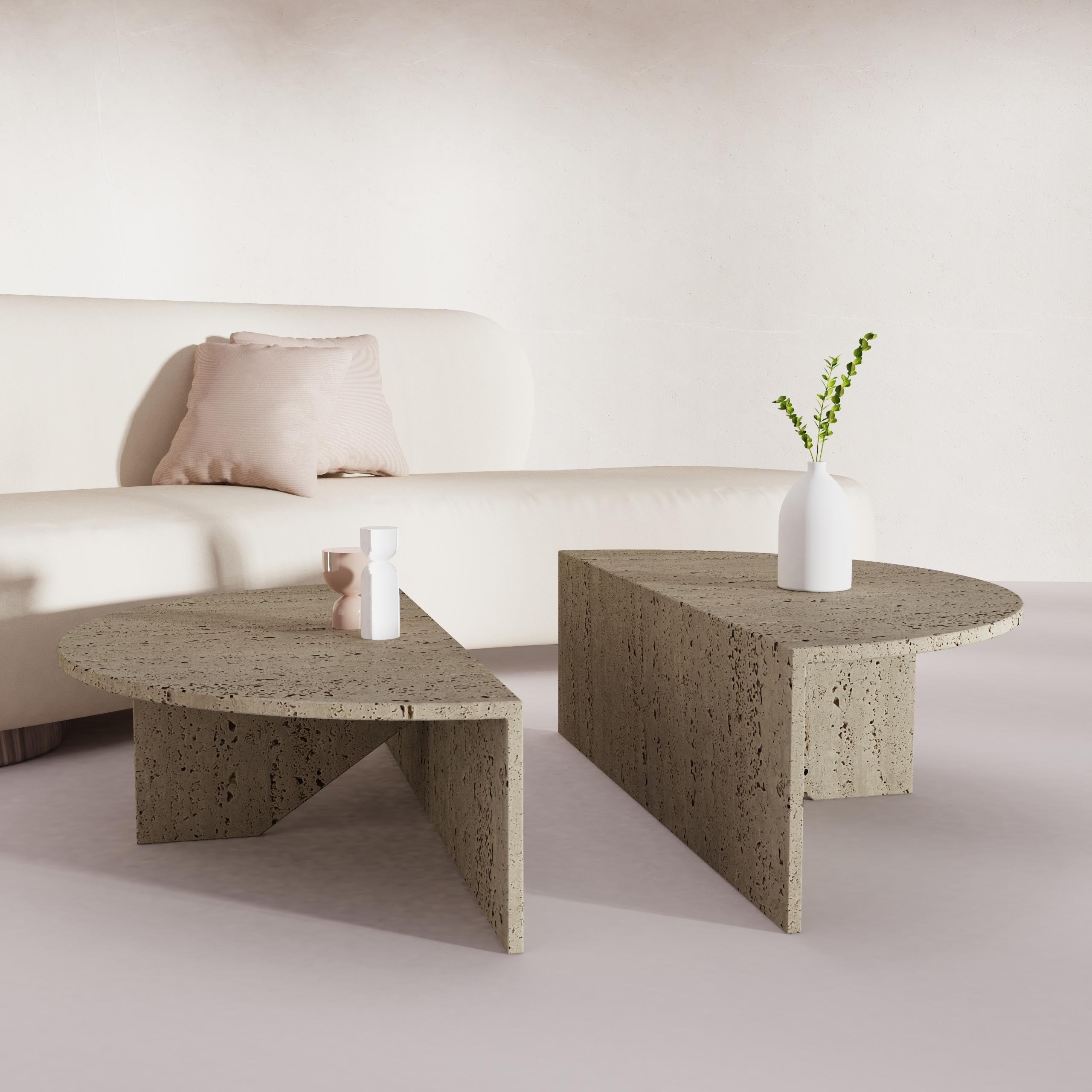Key Italian Travertine Marble Coffee Table Bespoke Collectible Furniture Spain Neuf - En vente à VALVERDE DEL MAJANO, CL