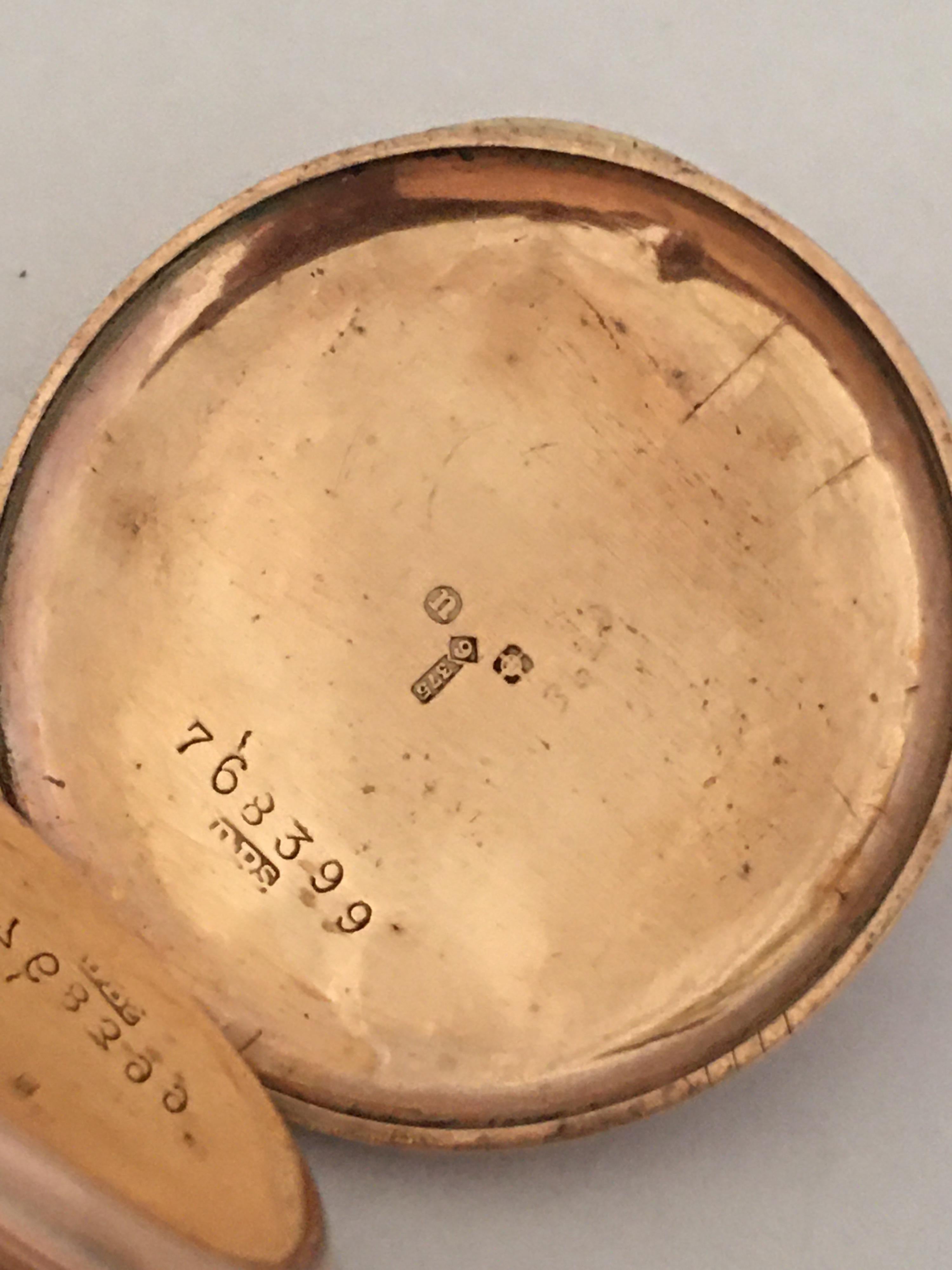 Key-Less Antique 9 Karat Gold Dimier Freres & Cie. Ladies Fob / Pocket Watch For Sale 6