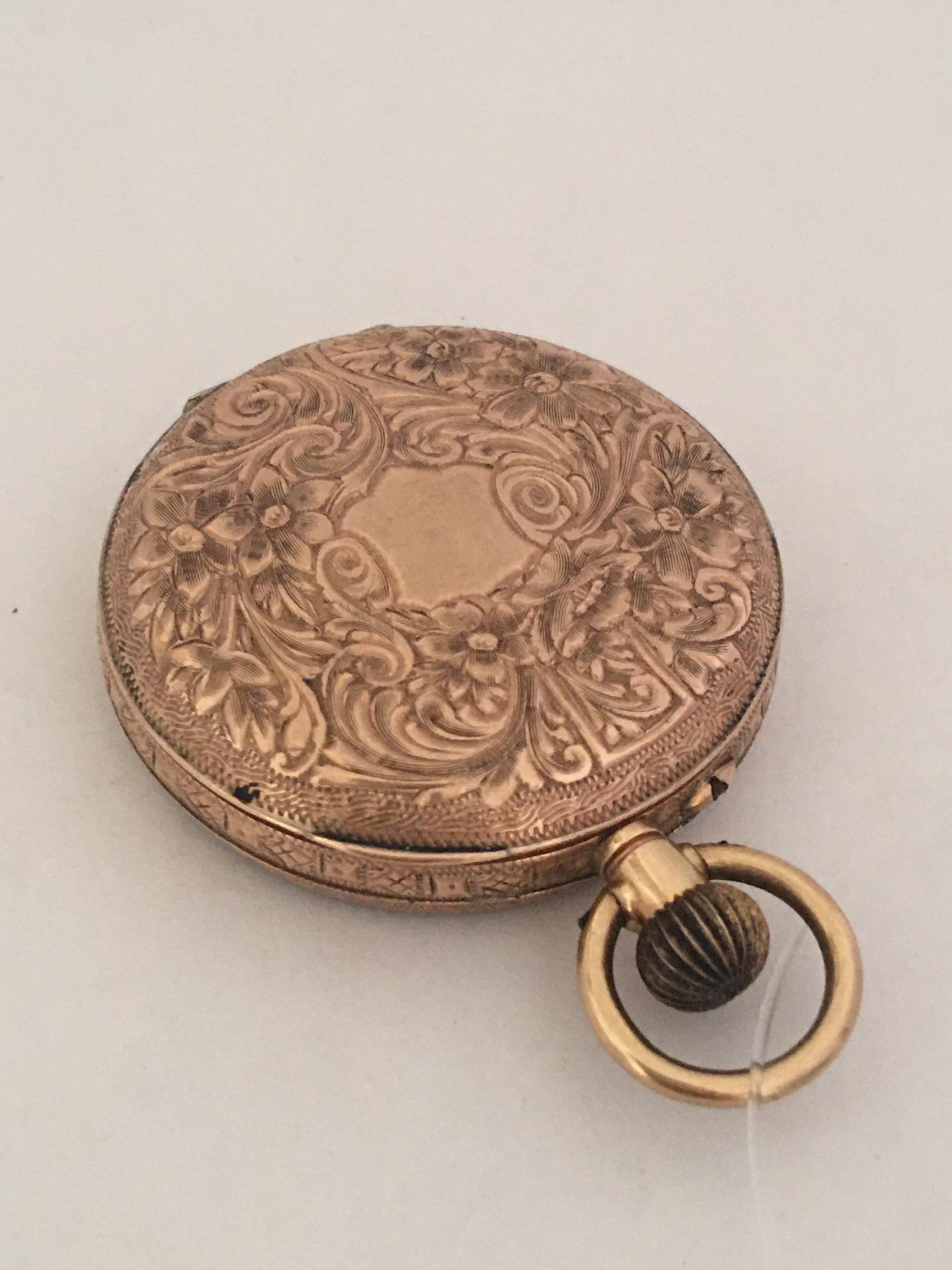Key-Less Antique 9 Karat Gold Dimier Freres & Cie. Ladies Fob / Pocket Watch For Sale 1