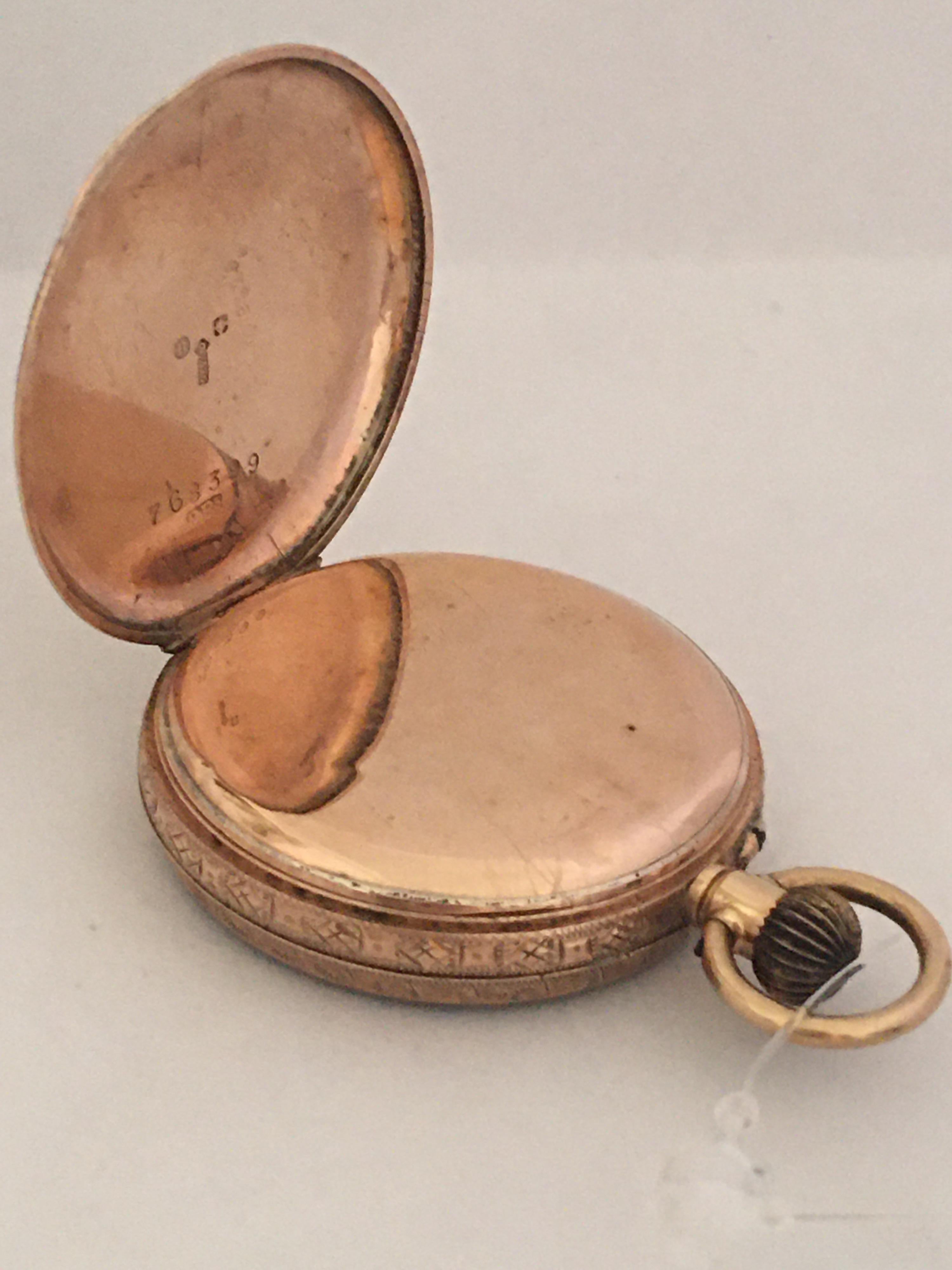 Key-Less Antique 9 Karat Gold Dimier Freres & Cie. Ladies Fob / Pocket Watch For Sale 5