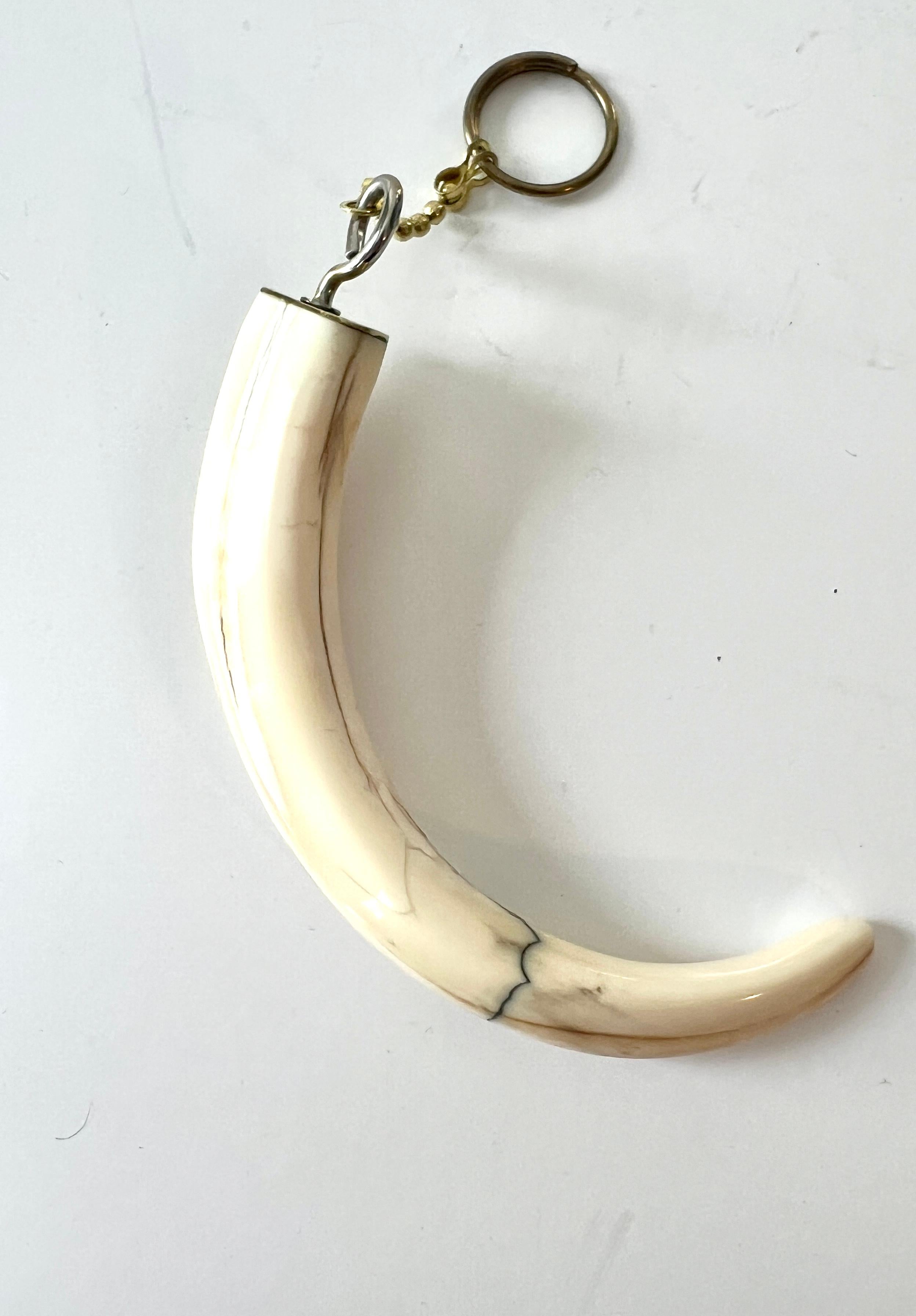 20th Century Key Ring with Attached Piece of Bone For Sale