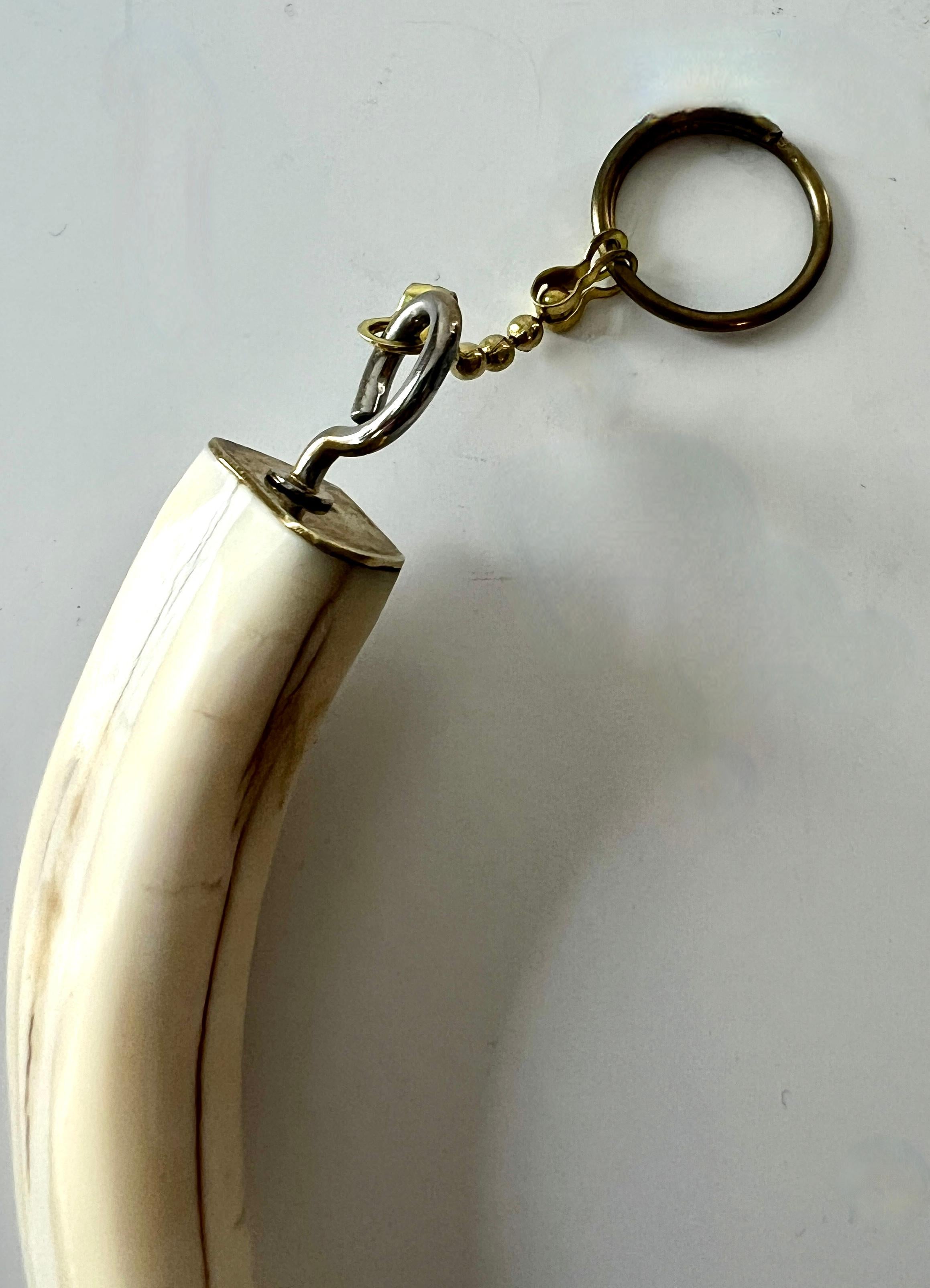 Key Ring with Attached Piece of Bone For Sale 1
