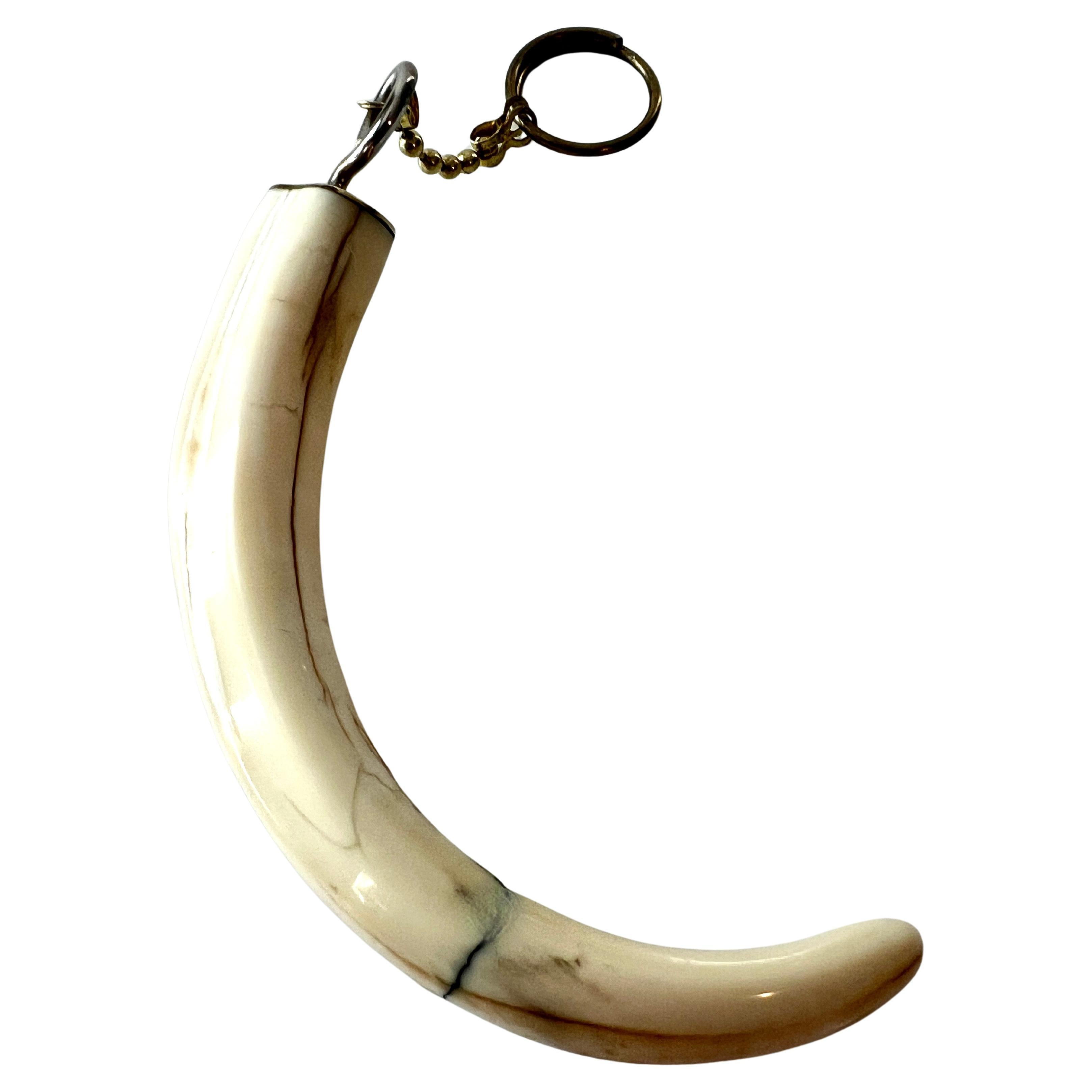 Key Ring with Attached Piece of Bone