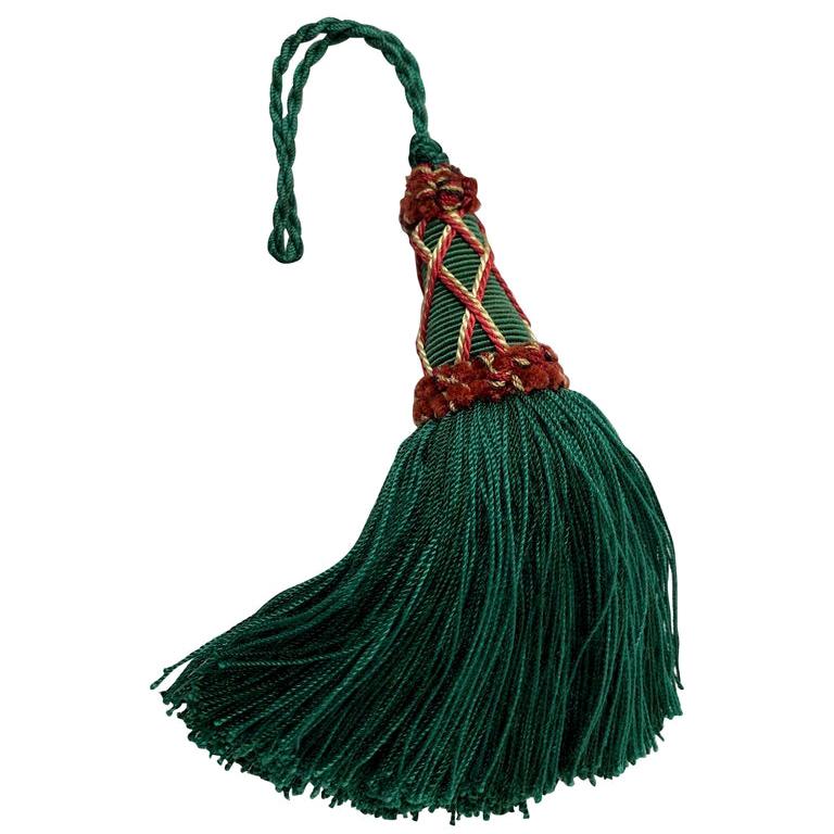  Empire Green Passementerie "Key Tassel" or Gland Cle by Houles of Paris
