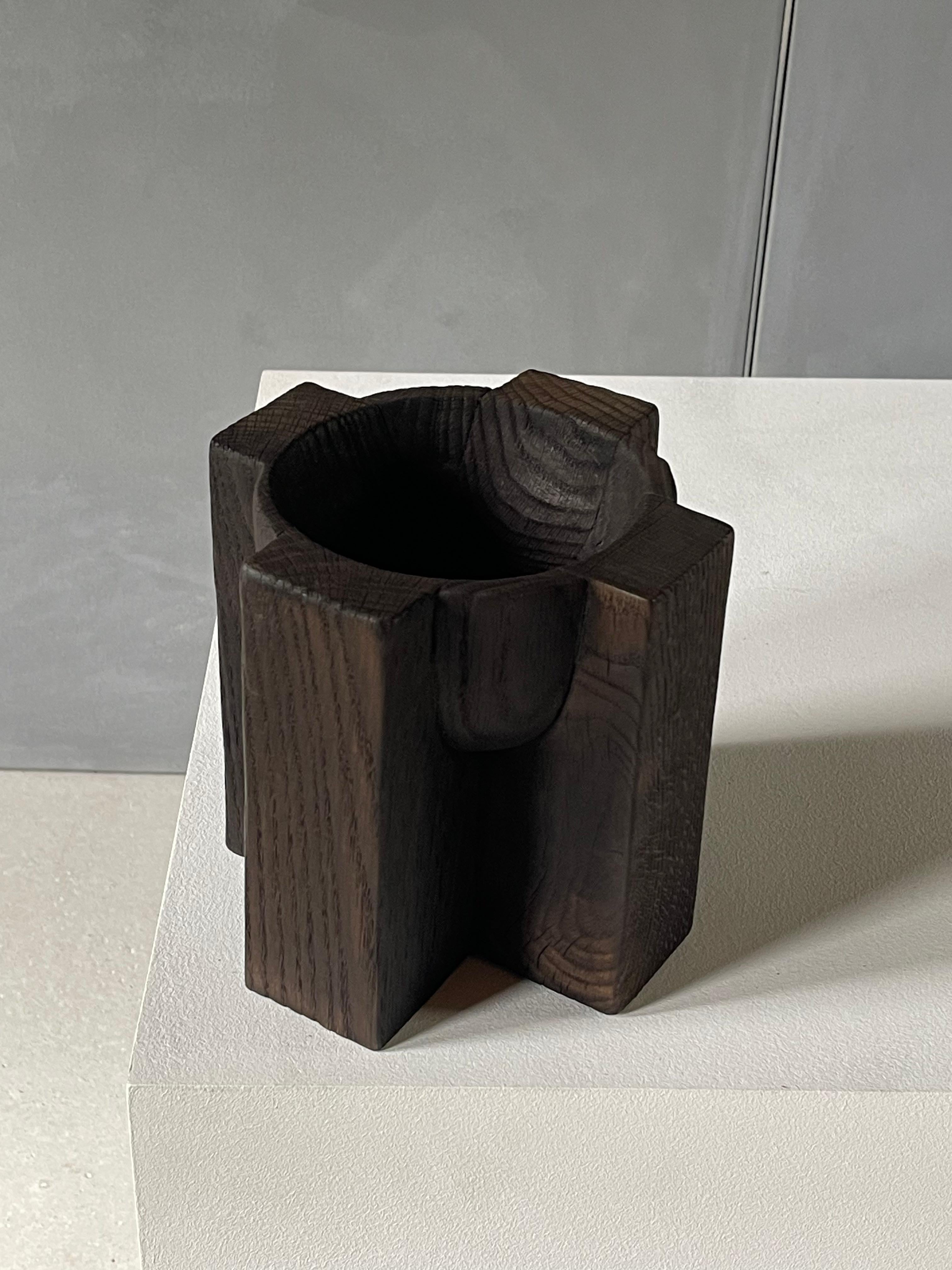 Belgian Key Tidy Burnt Iroko Wood - Arno Declercq For Sale