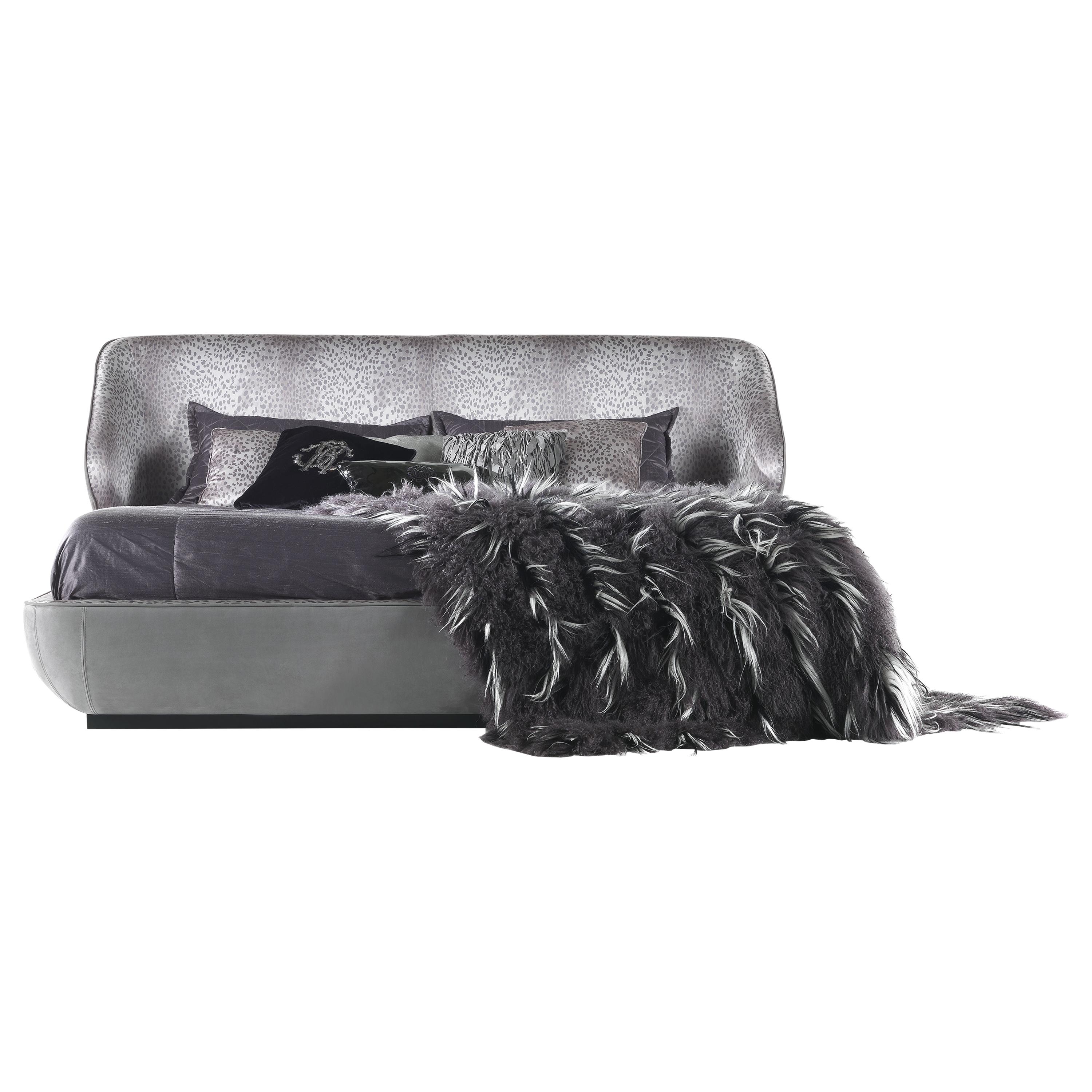 Key West Bed in Leather and Fabric by Roberto Cavalli Home Interiors