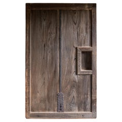 1900s Keyaki zelkova large Kura door, Kurado. wabi sabi antique storehouse door