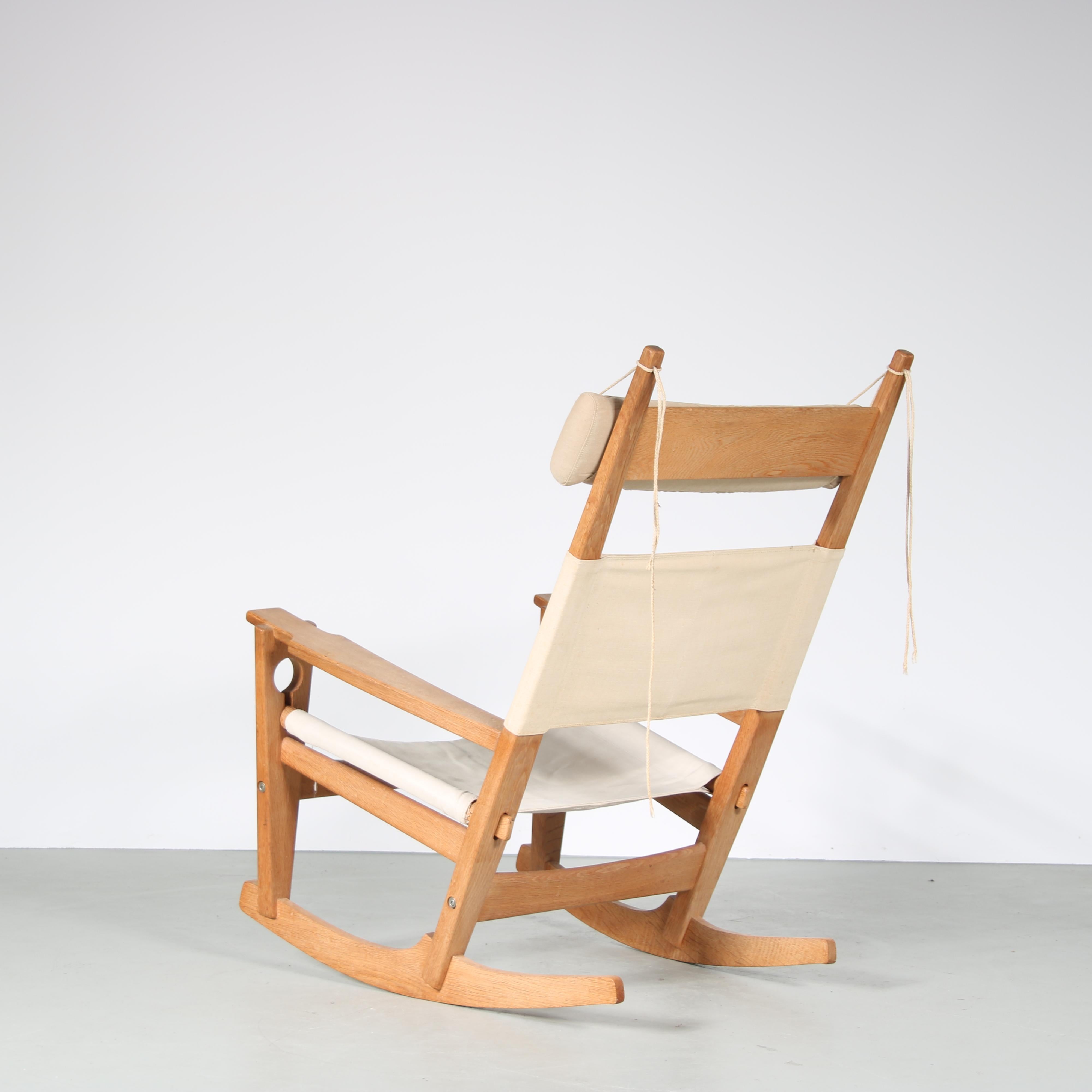 Mid-20th Century “Keyhole” Rocking Chair by Hans J. Wegner for GETAMA, Denmark, 1960