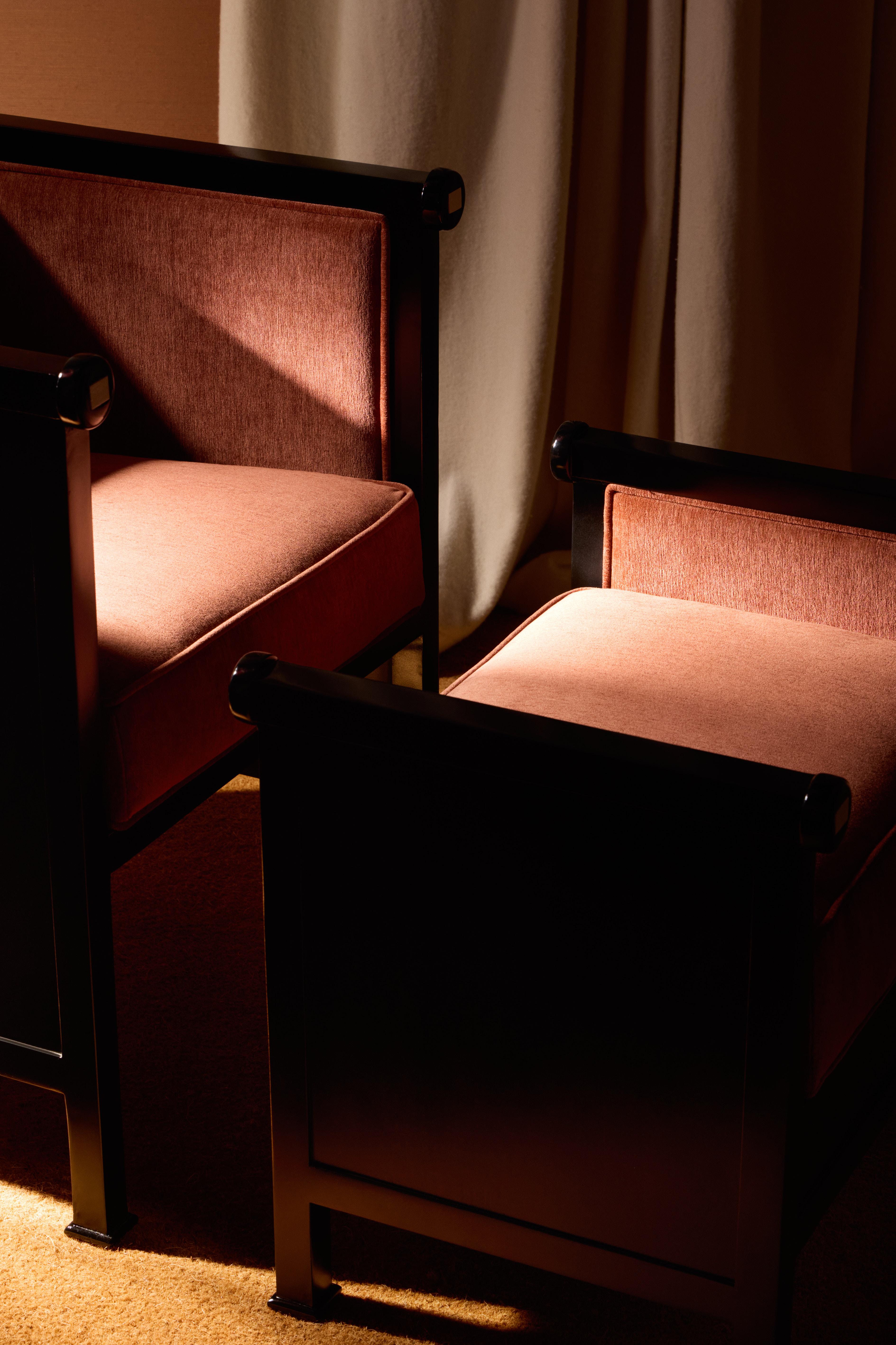 Contemporary Keys Chair in Dedar Adamo & Eva by Kevin Frankental for Lemon For Sale