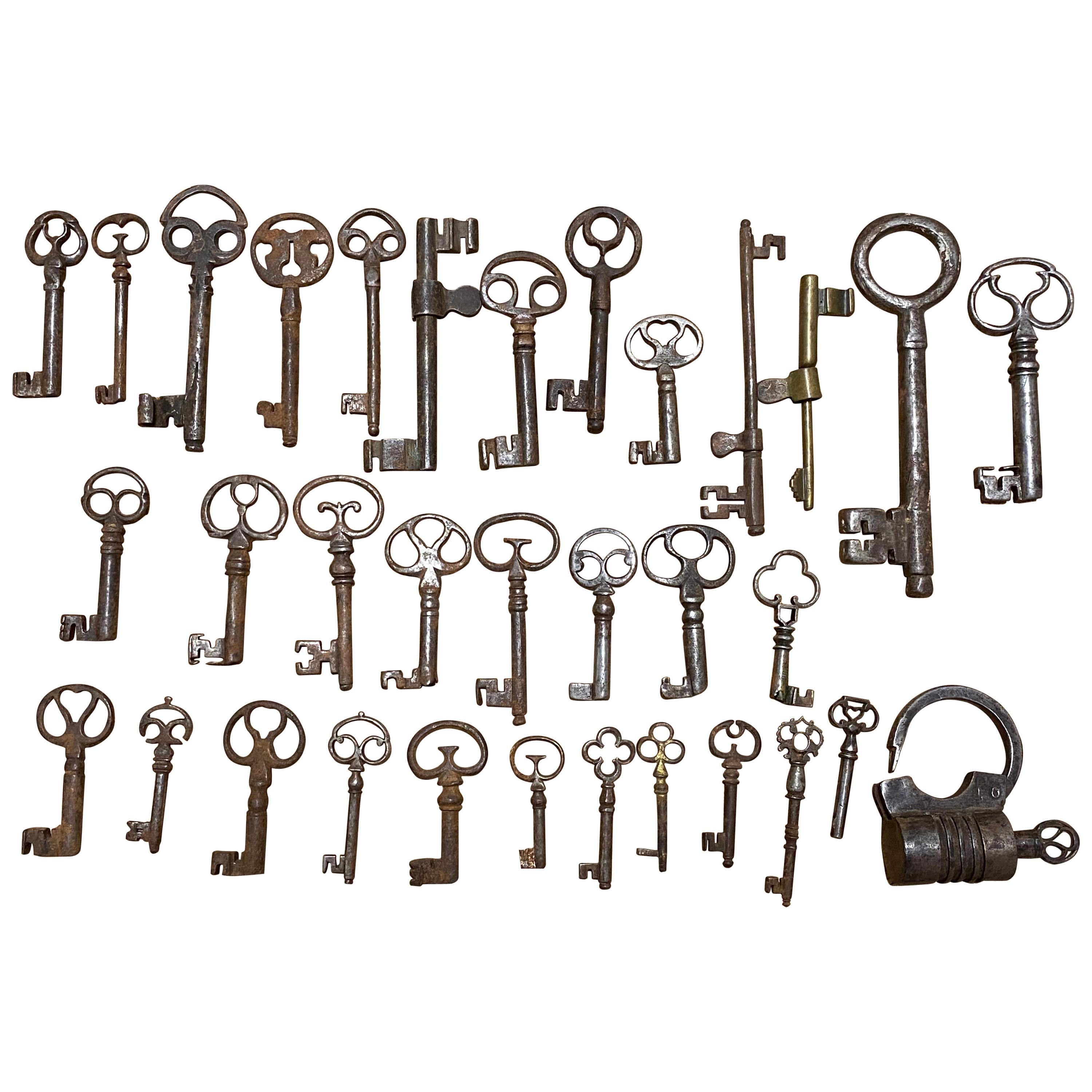 Keys, Iron Fitting and Lock Collection, Wrought Iron, 17th-19th Century