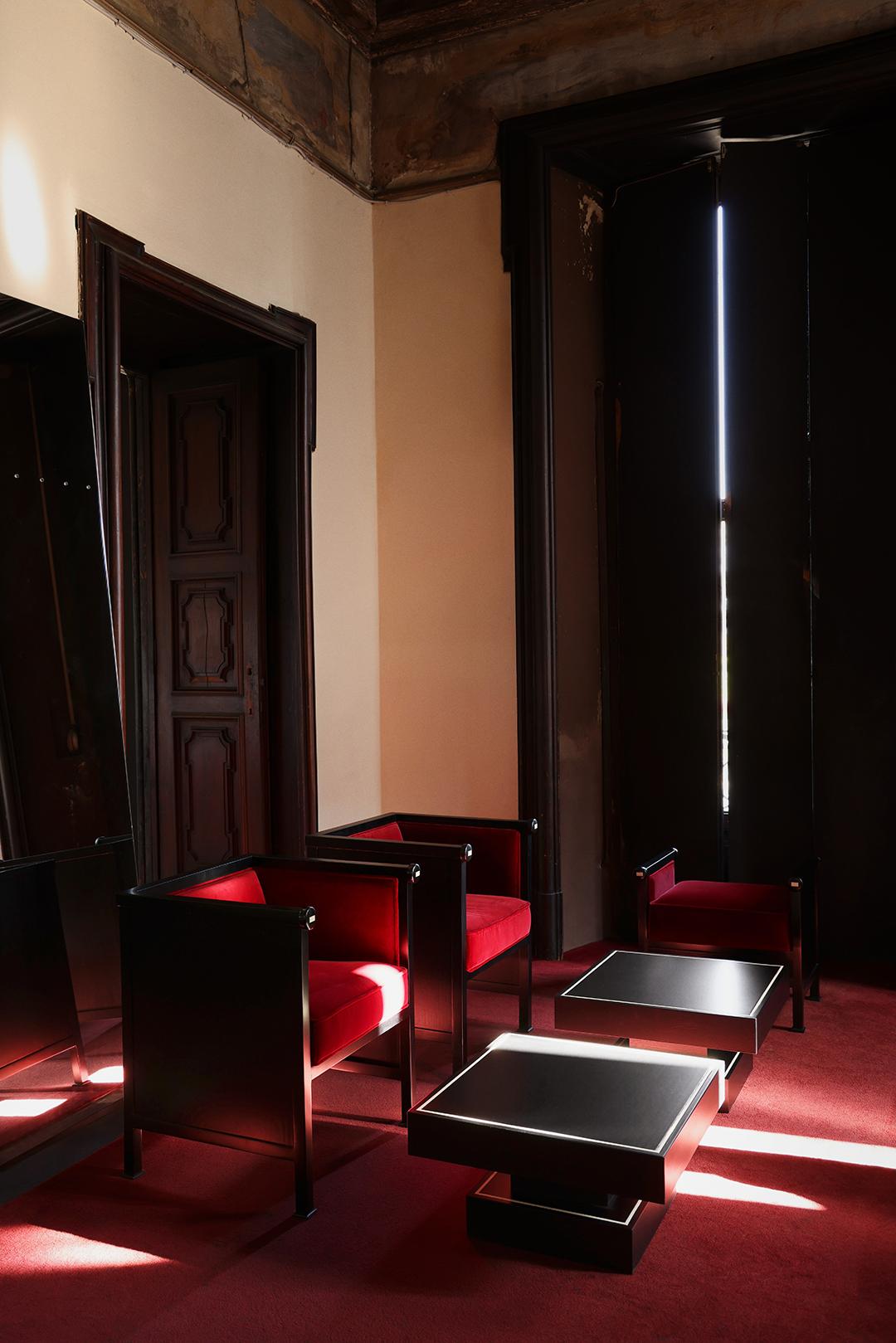 Art déco Tabouret Keys en Dedar Adamo & Eva par Kevin Frankental pour Lemon en vente