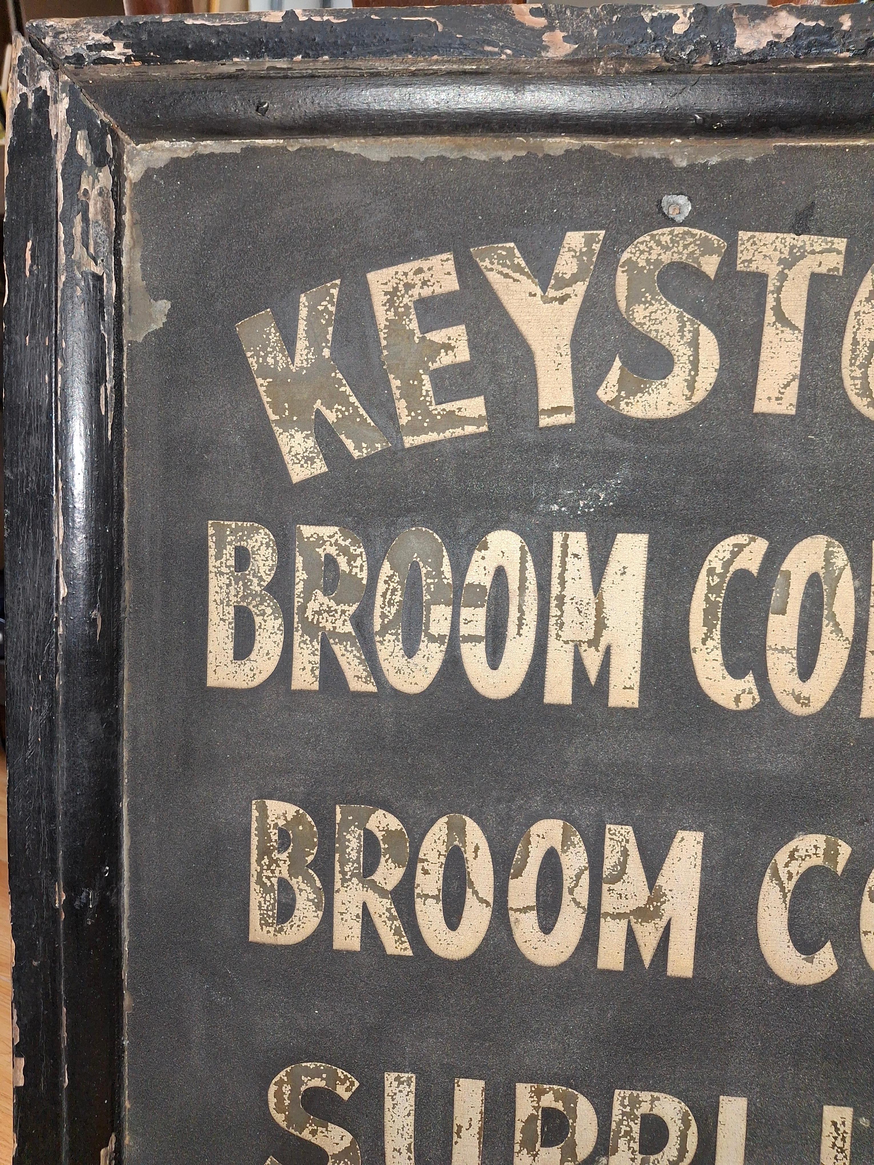 Keystone escoba de maíz suministros de metal cartel publicitario 

22.75