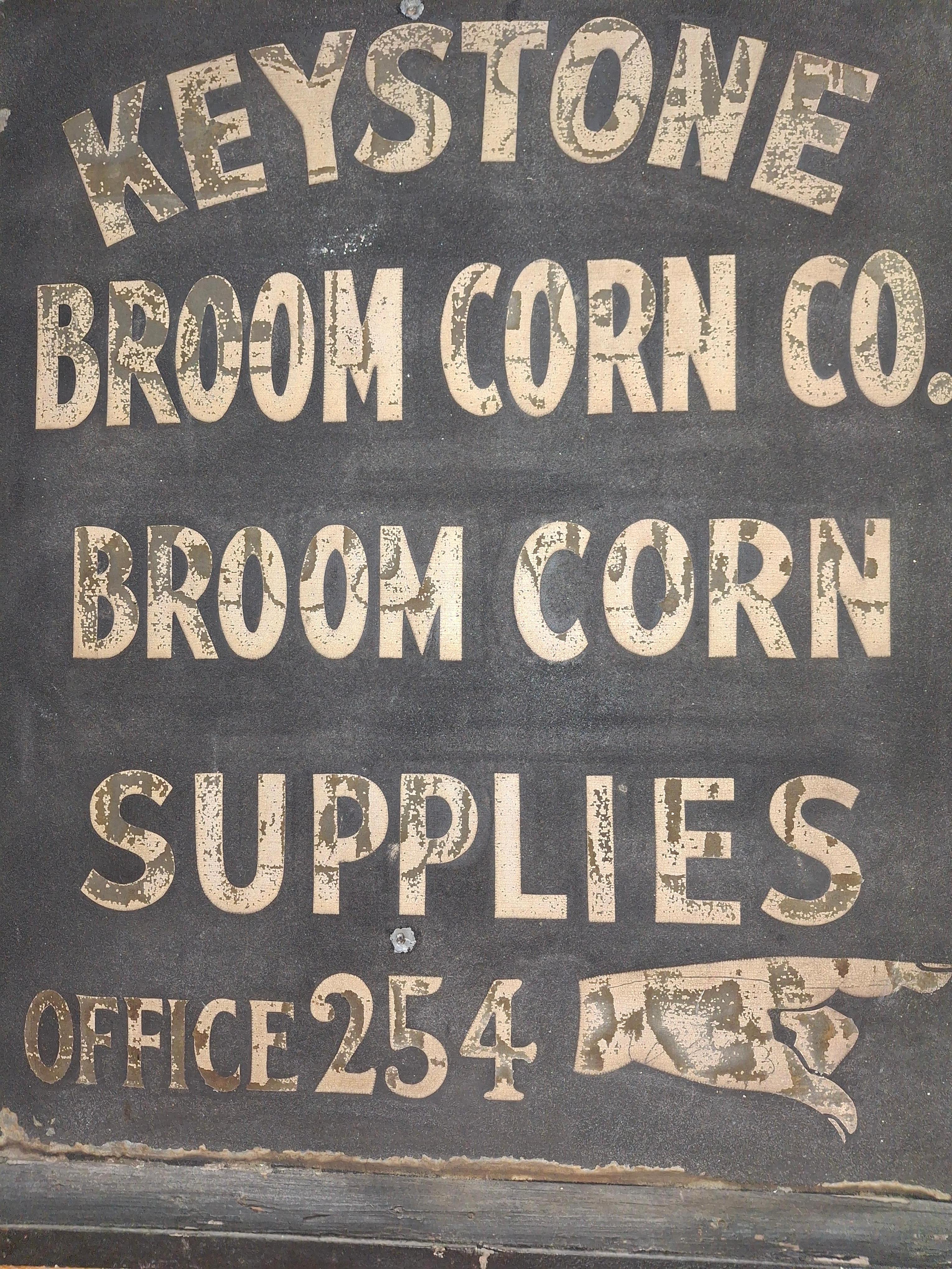 Rótulo publicitario Keystone Broom Corn Metal en venta