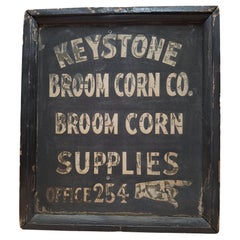 Insegna pubblicitaria Keystone Broom Corn