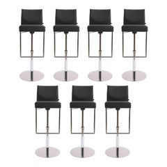 KFF Set of Seven Glooh Vinyl Swivel Stools