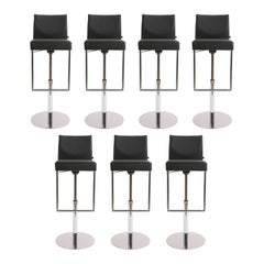 KFF Set of Seven Glooh Vinyl Swivel Stools 