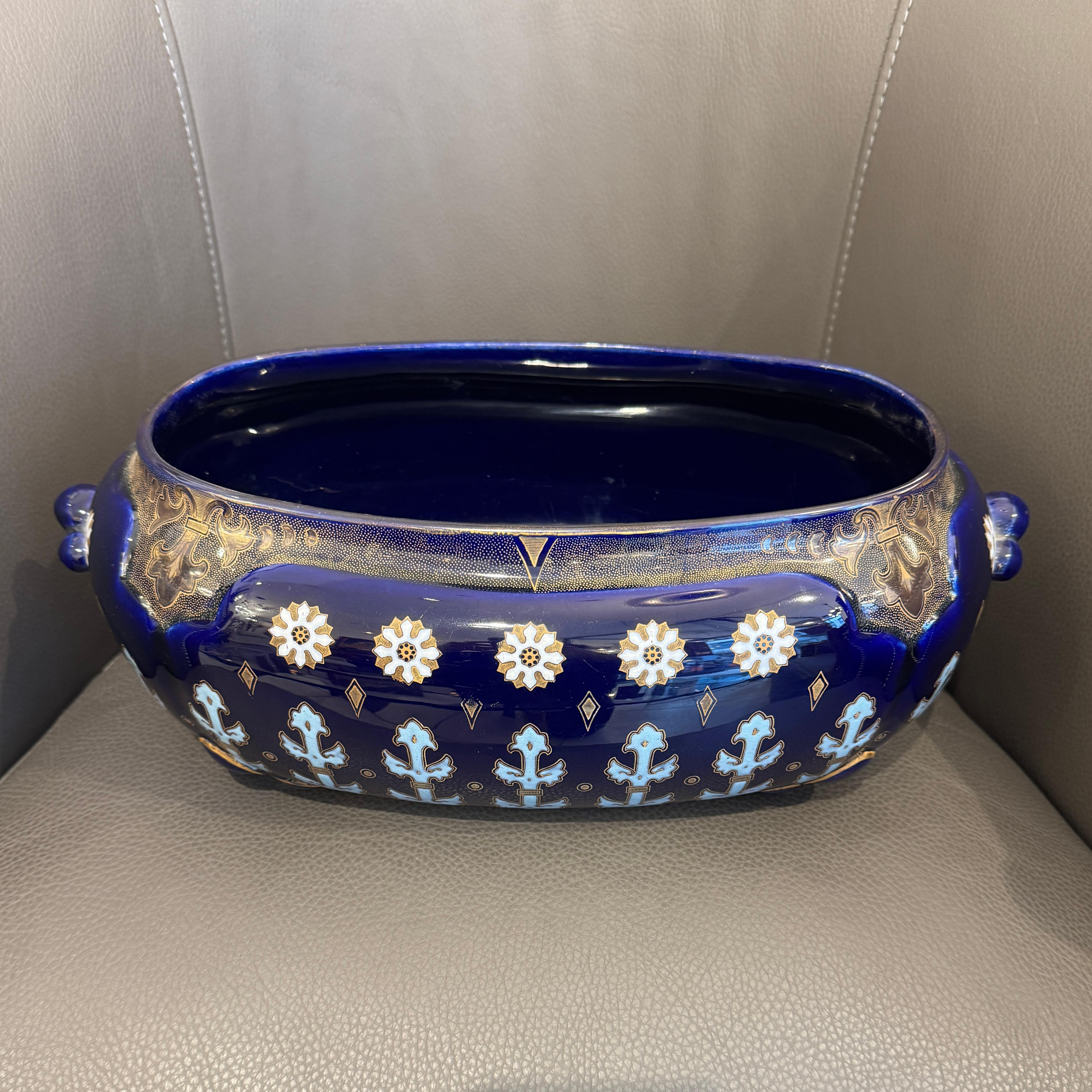 Art Nouveau KG Luneville Keller Guerin Ceramic Planter Centre Piece For Sale