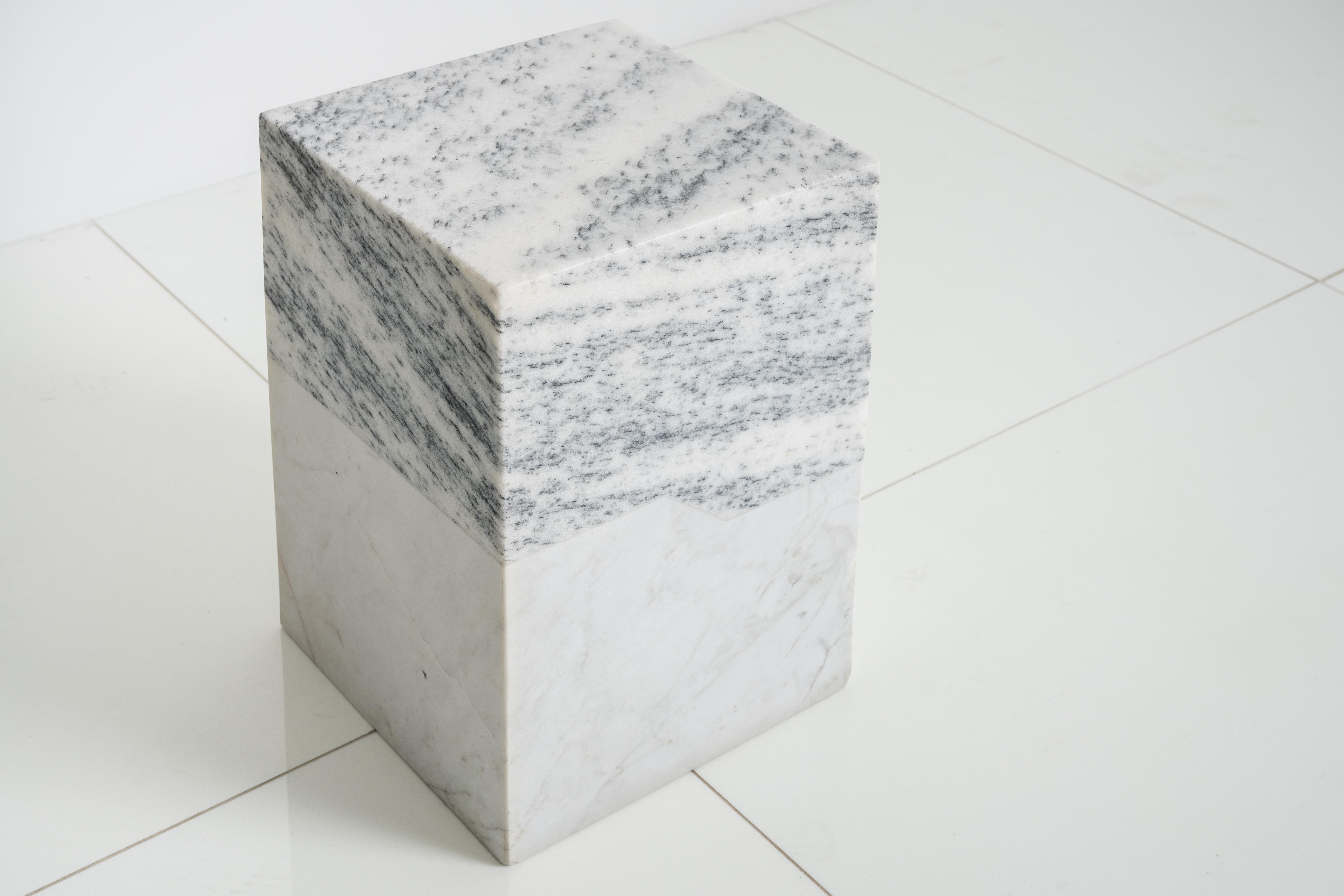 Marble KGBL Terrell Side Table  For Sale