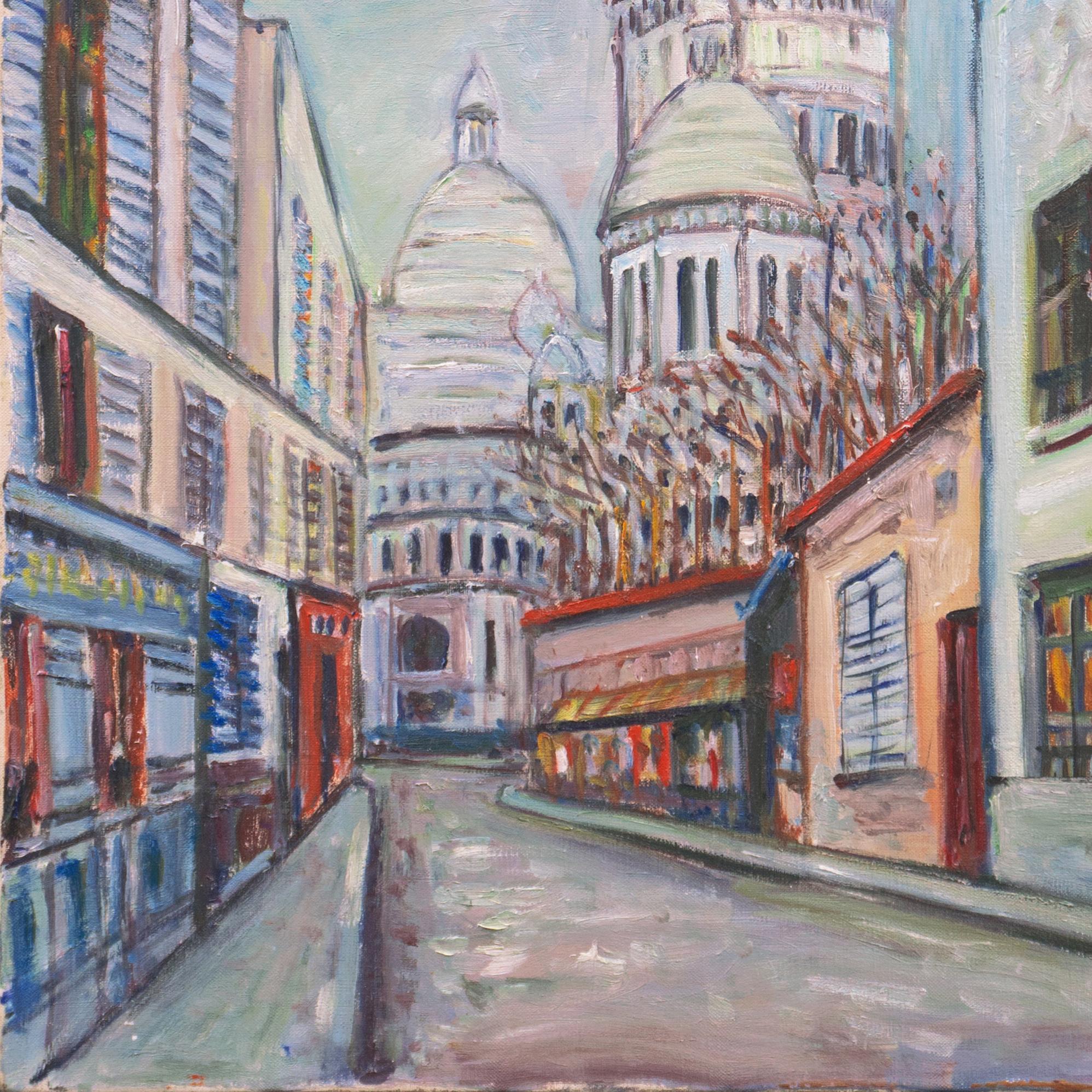 'View of Montmartre with the Basilica of Sacré-Cœur', Paris, Post Impressionism For Sale 3