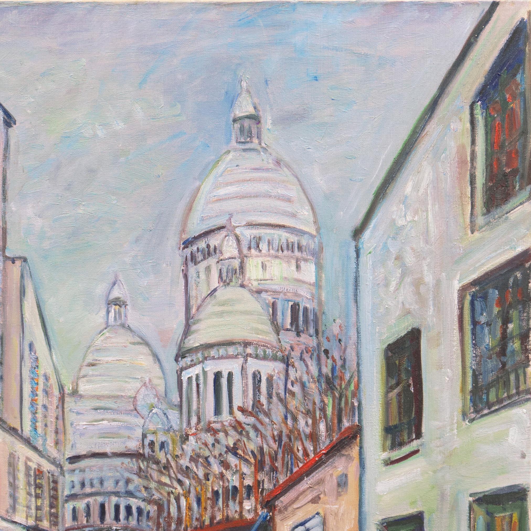 'View of Montmartre with the Basilica of Sacré-Cœur', Paris, Post Impressionism For Sale 4