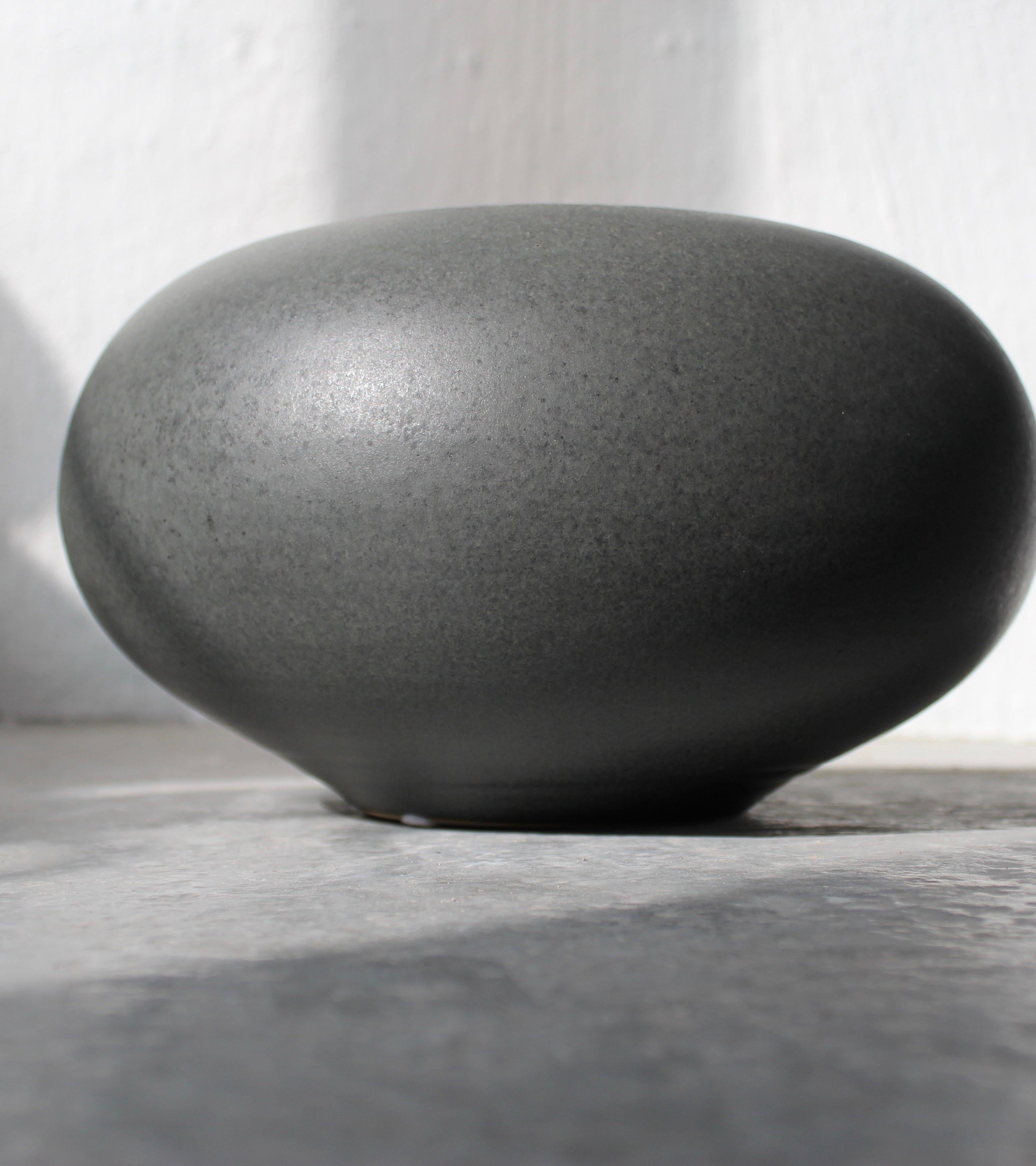 Contemporary KH Würtz Large Pebble Vase in Blistered Lead Glaze