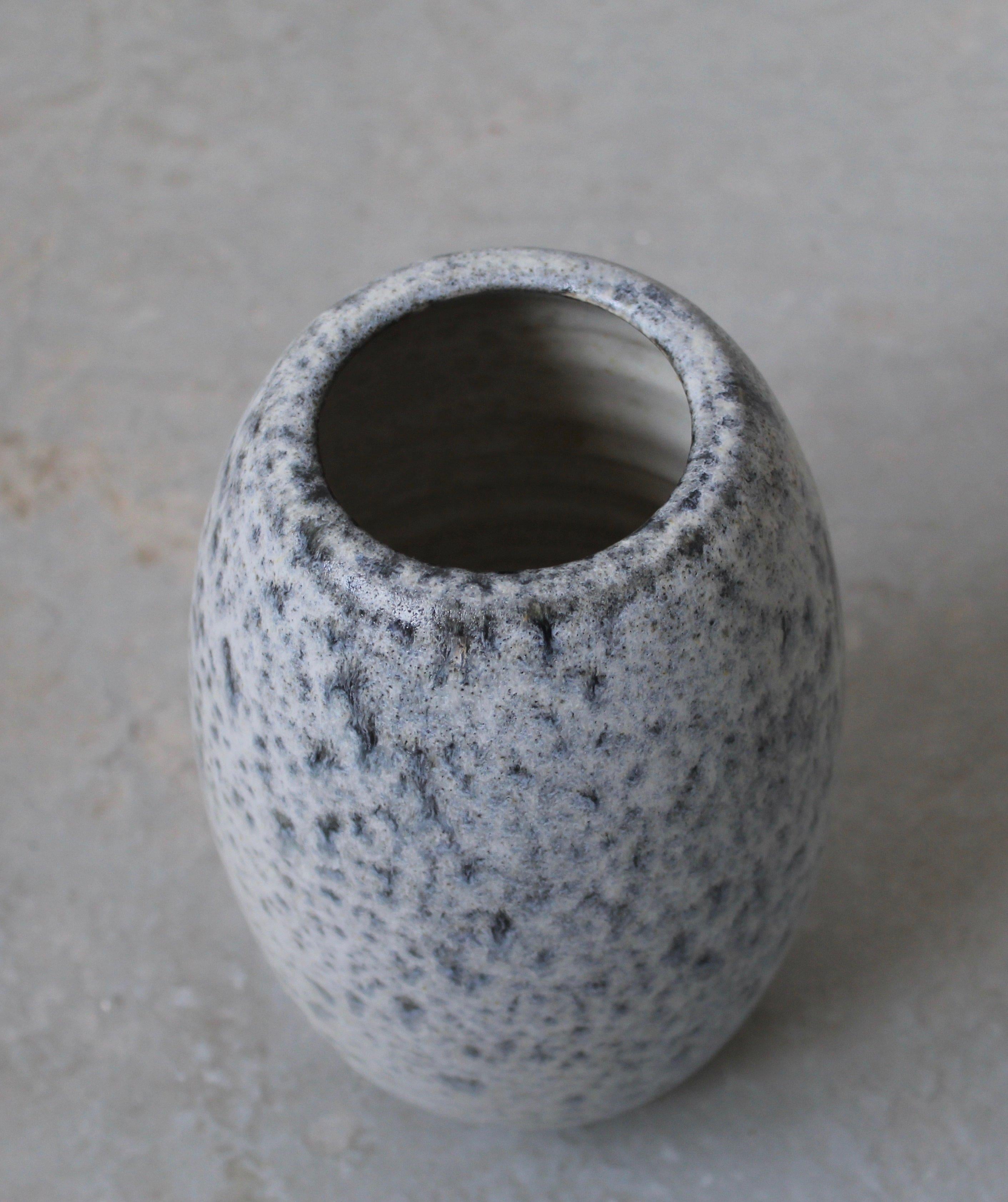 Mid-Century Modern KH Würtz Ovoid Vase in Stone Blue Glaze