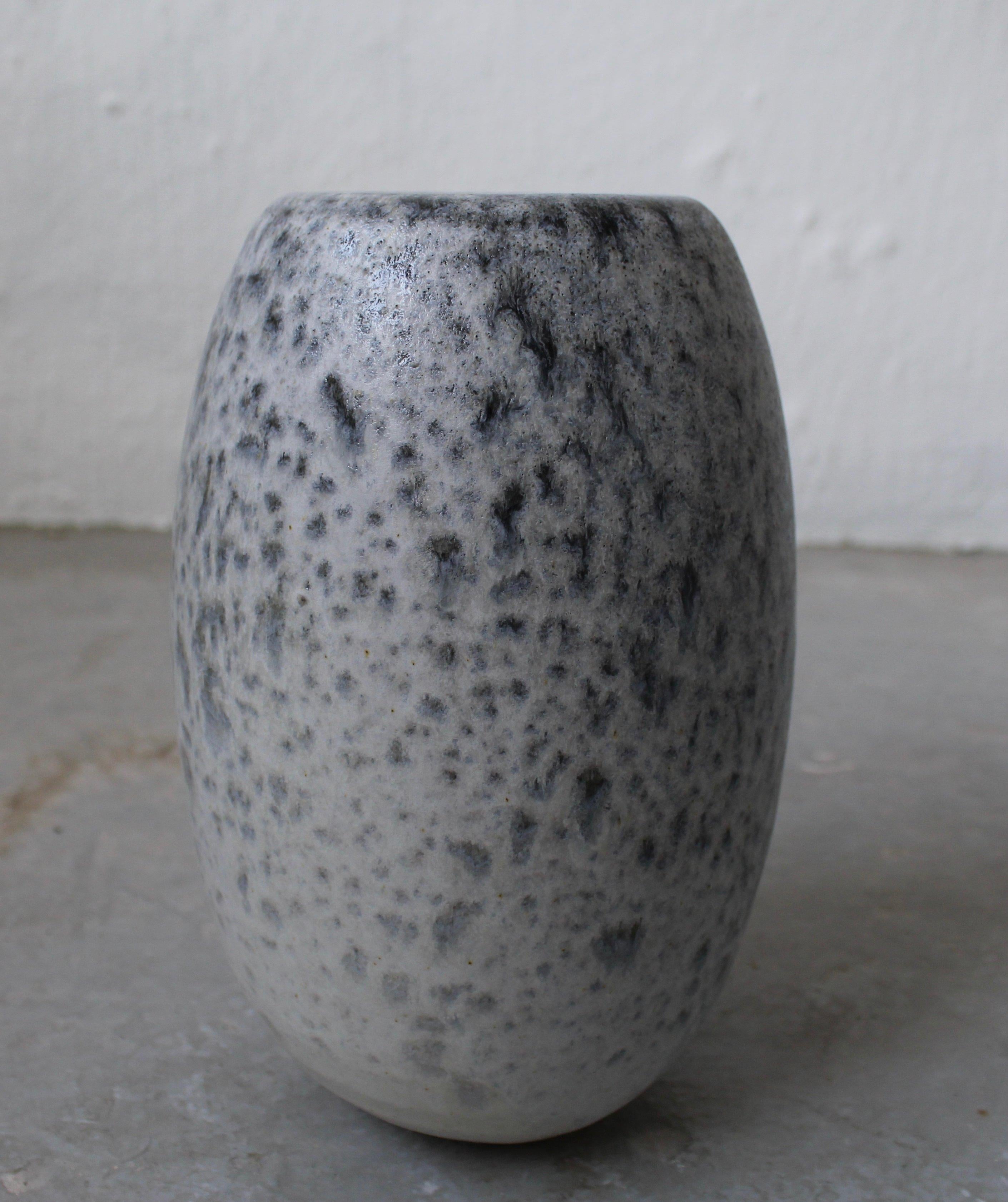 Danish KH Würtz Ovoid Vase in Stone Blue Glaze