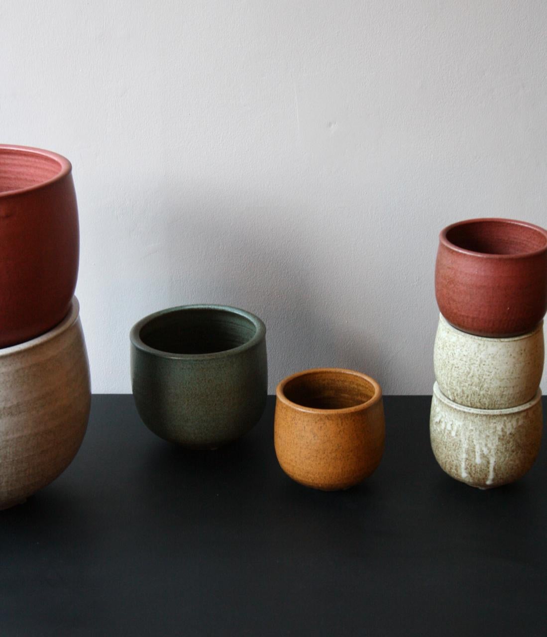 Danish KH Würtz Small Planter in Orange Glaze