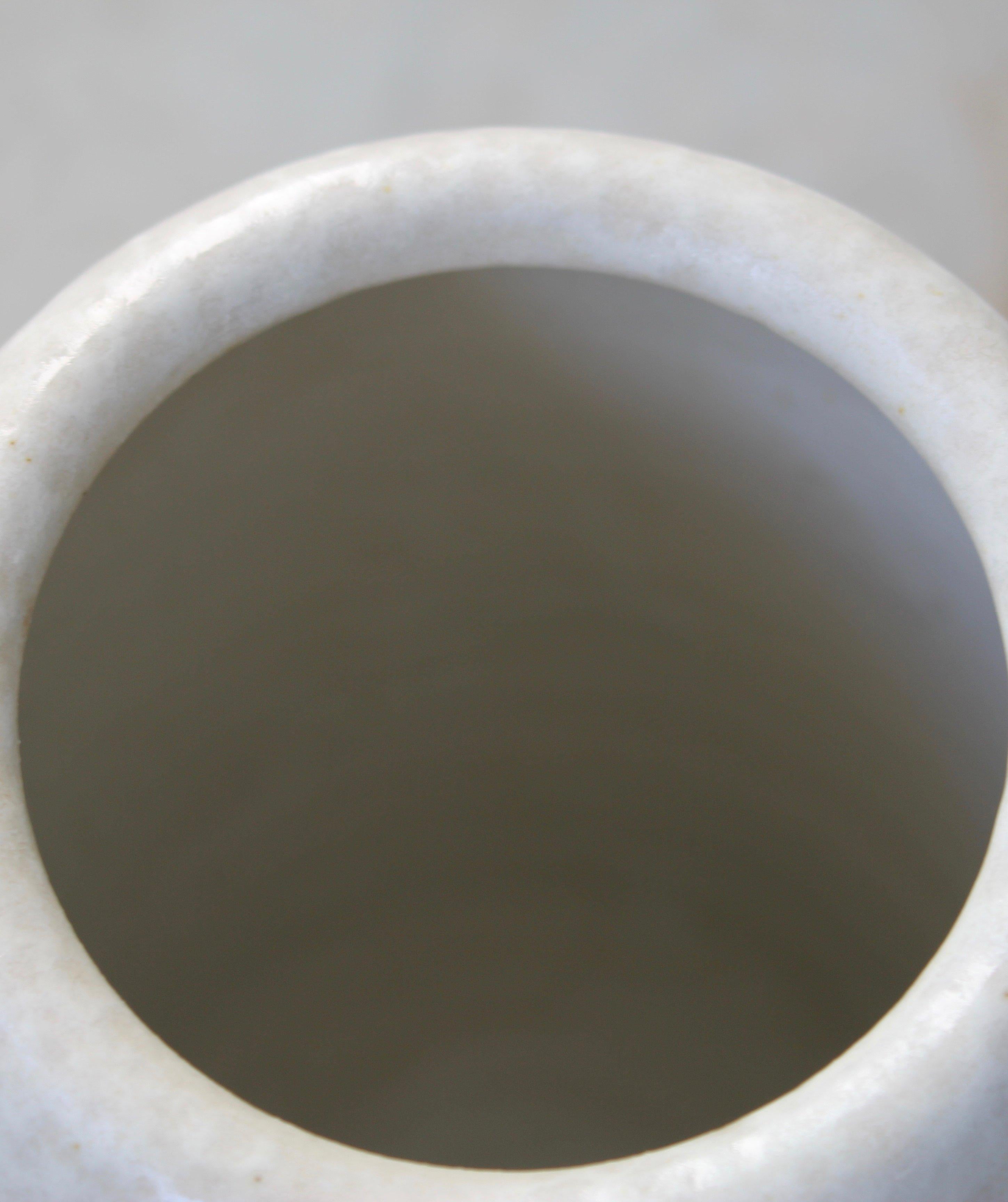Mid-Century Modern KH Würtz Tall Ovoid Vase in White Glaze