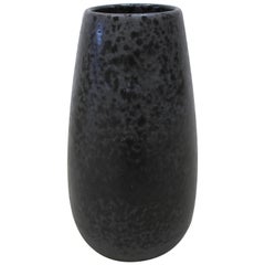 KH Würtz Tapering Cone Vase in Black Glaze