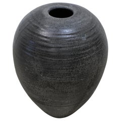 KH Würtz Textured Large Baluster Shaped Urn in Granite Glaze
