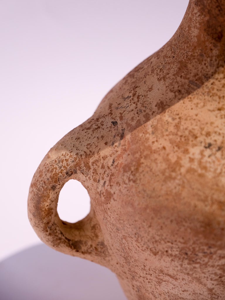 Moroccan Khabia Freckles Terracotta Jar Made of Clay, Handcrafted by the Potter Raja For Sale