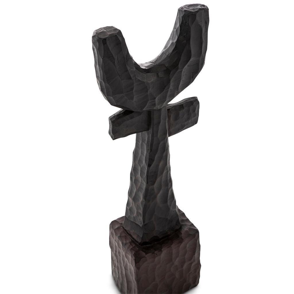 Khada Handgeschnitzte dekorative Totem-Skulptur #2 (Moderne) im Angebot