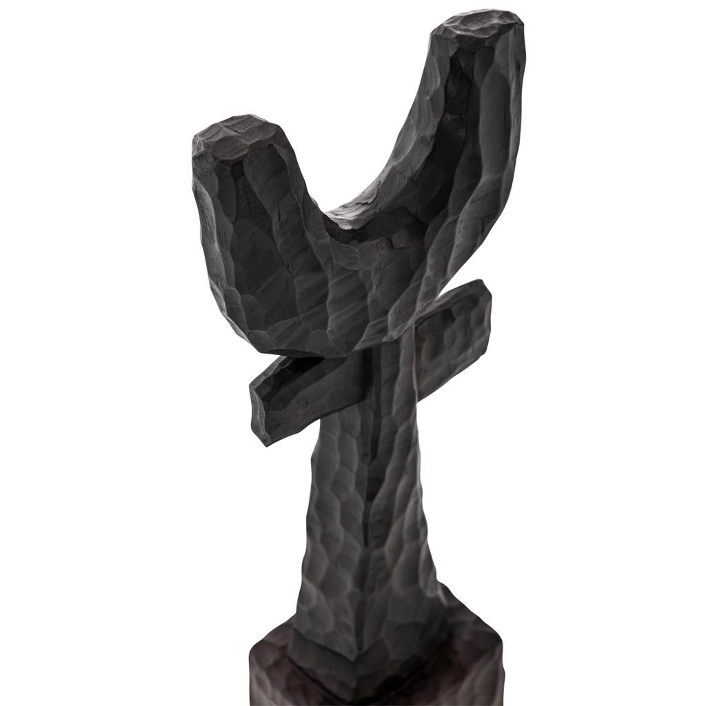 Khada Handgeschnitzte dekorative Totem-Skulptur #2 (Südafrikanisch) im Angebot