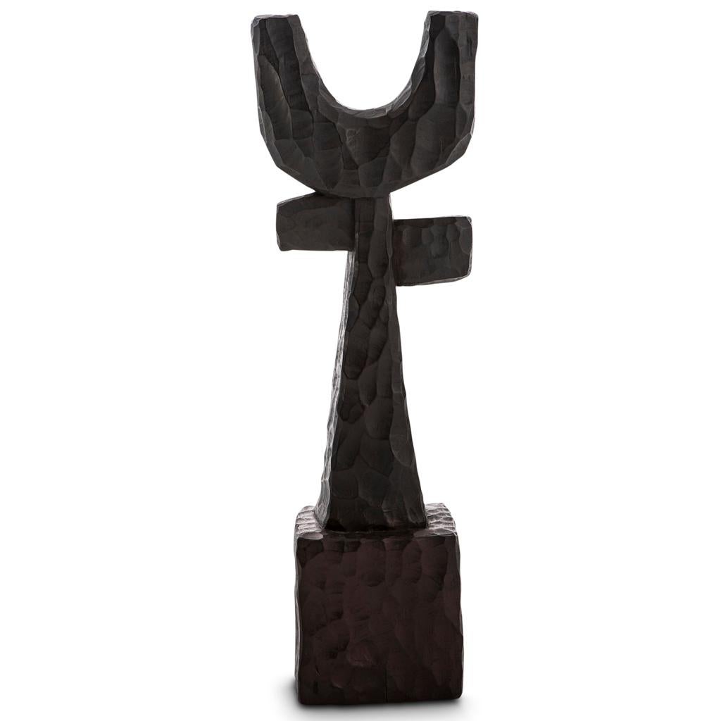 Khada Handgeschnitztes dekoratives Totem-Skulptur-Set (Afrikanisch) im Angebot