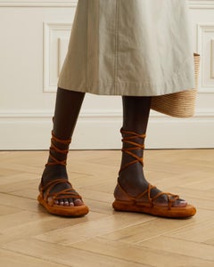 KHAITE Alba Gladiator sandalo con plateau in pelle scamosciata $959 taglia 40 10 snellisce la gamba!