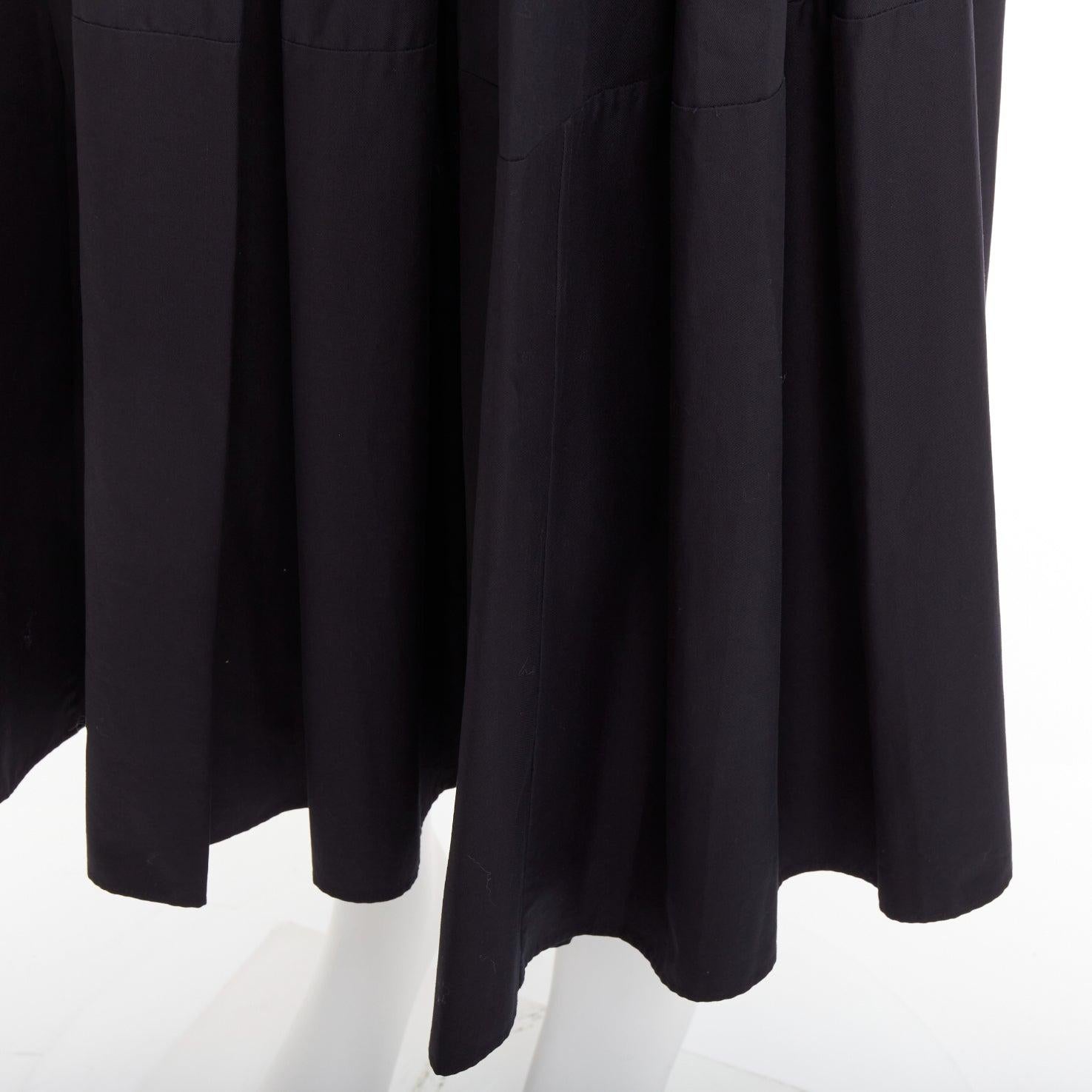 KHAITE nero 100% cotone fascia invisibile in vita gonna a pieghe a tutta lunghezza US2 S in vendita 2
