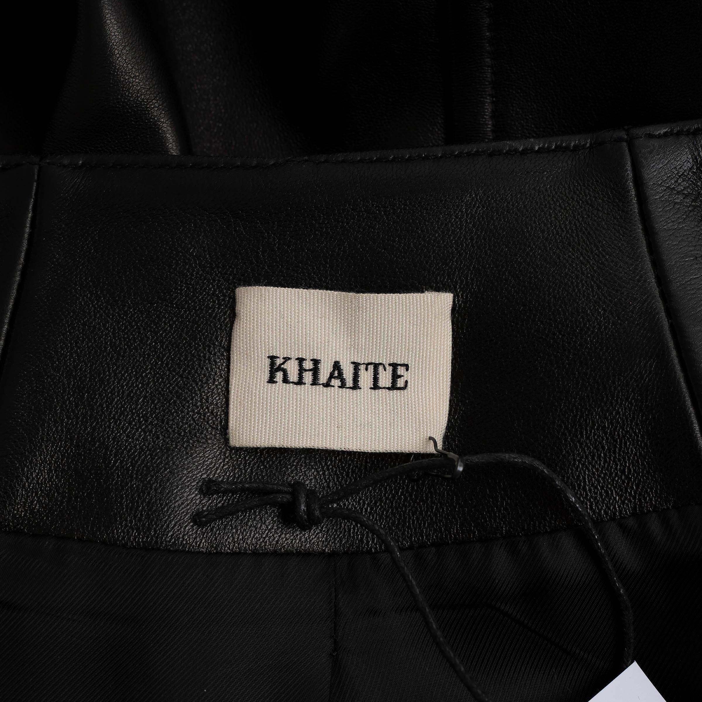 Giacca KHAITE in pelle nera 2025 HEWIT OVERSIZE BOMBER M in vendita 1