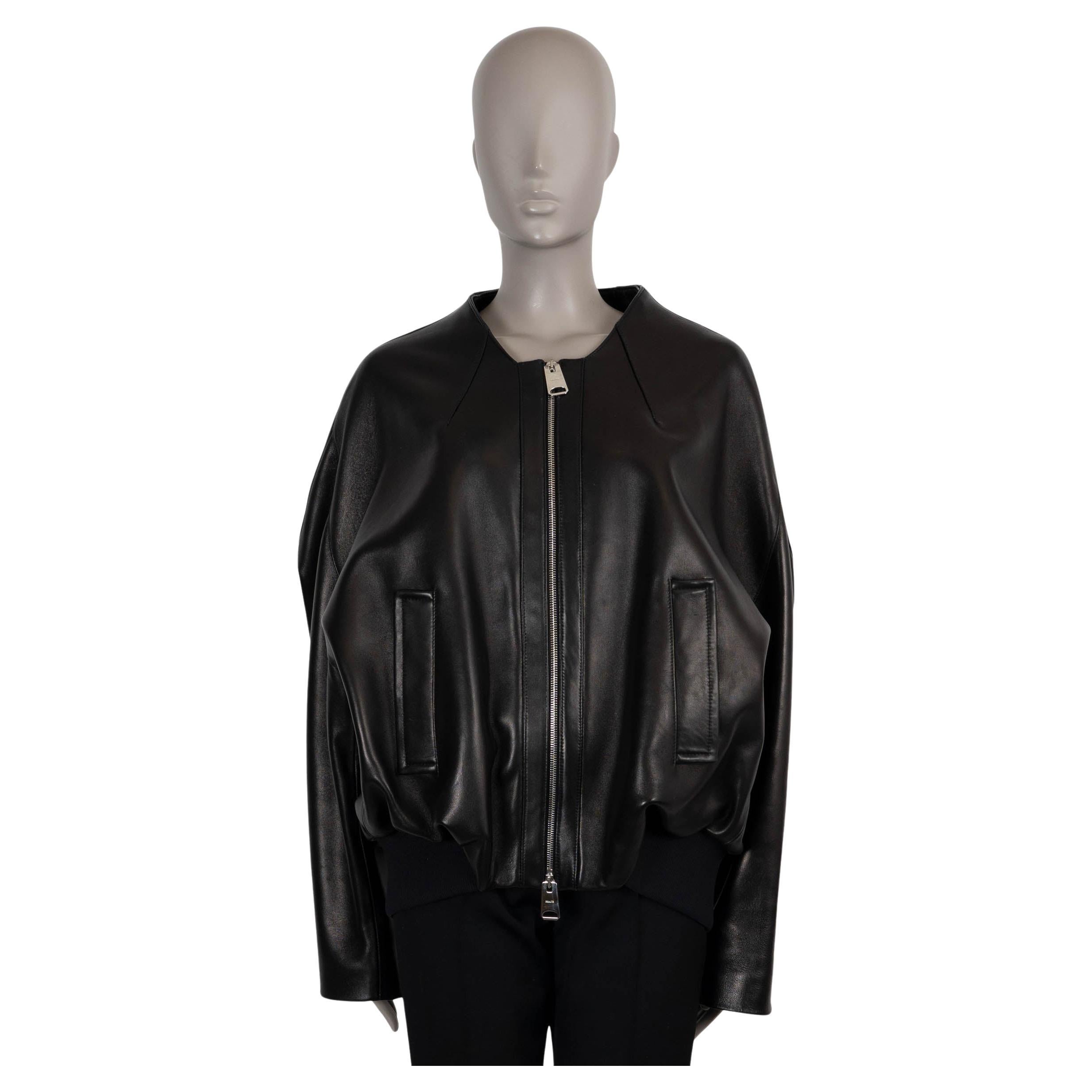 Giacca KHAITE in pelle nera 2025 HEWIT OVERSIZE BOMBER M