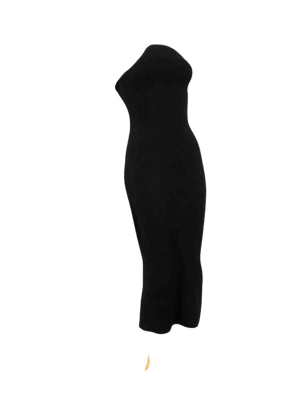 CONDITION is Never worn, with tags. No visible wear to dress is evident on this new Khaite designer resale item.
 
 
 
 Details
 
 
 Black
 
 Viscose
 
 Midi dress
 
 Rib knitted and stretchy
 
 Strapless and sleeveless
 
 Back slit
 
 
 
 
 
 Made