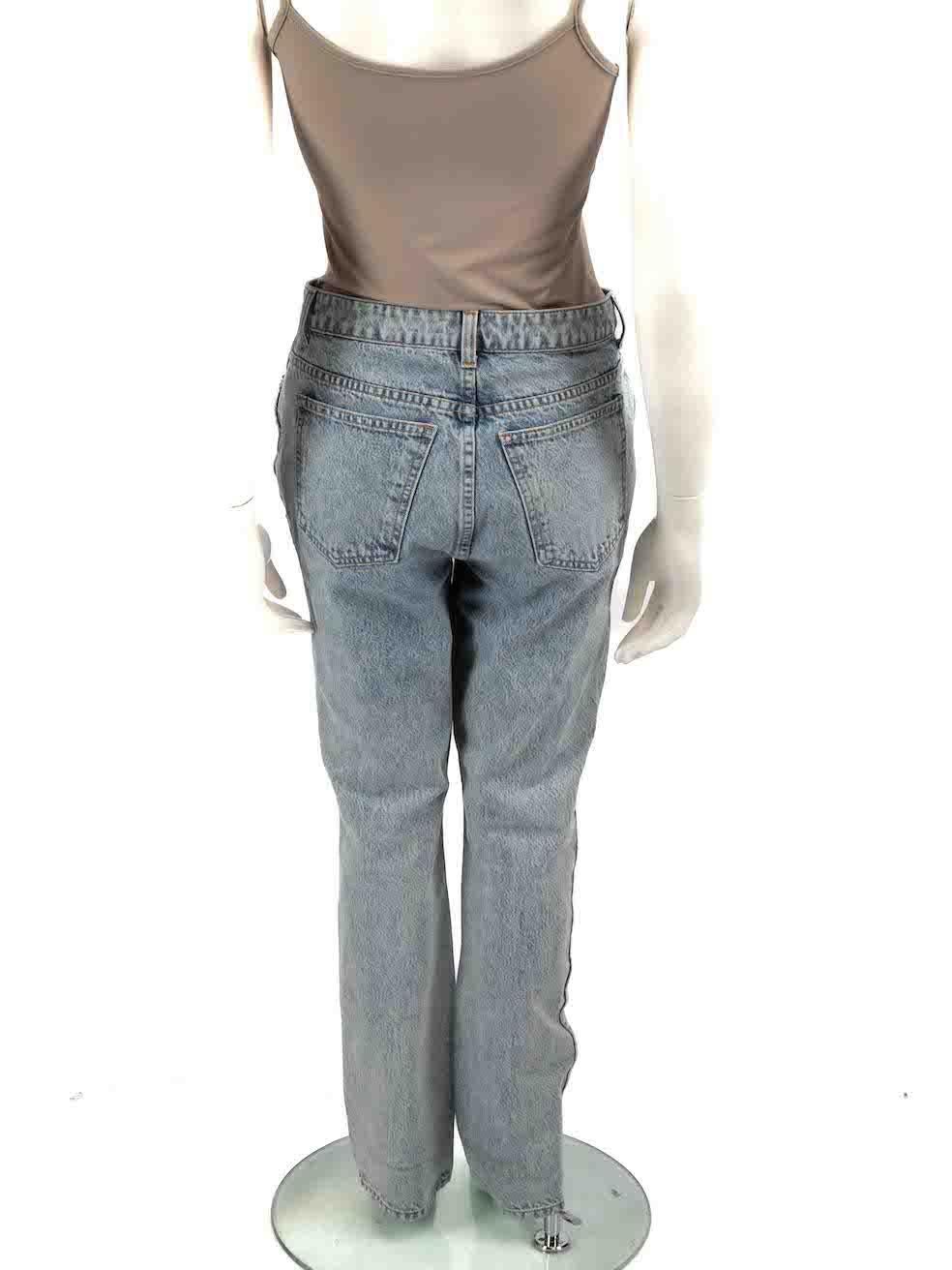 Khaite Blue Denim Light Washed Skinny Jeans Size M In Excellent Condition For Sale In London, GB