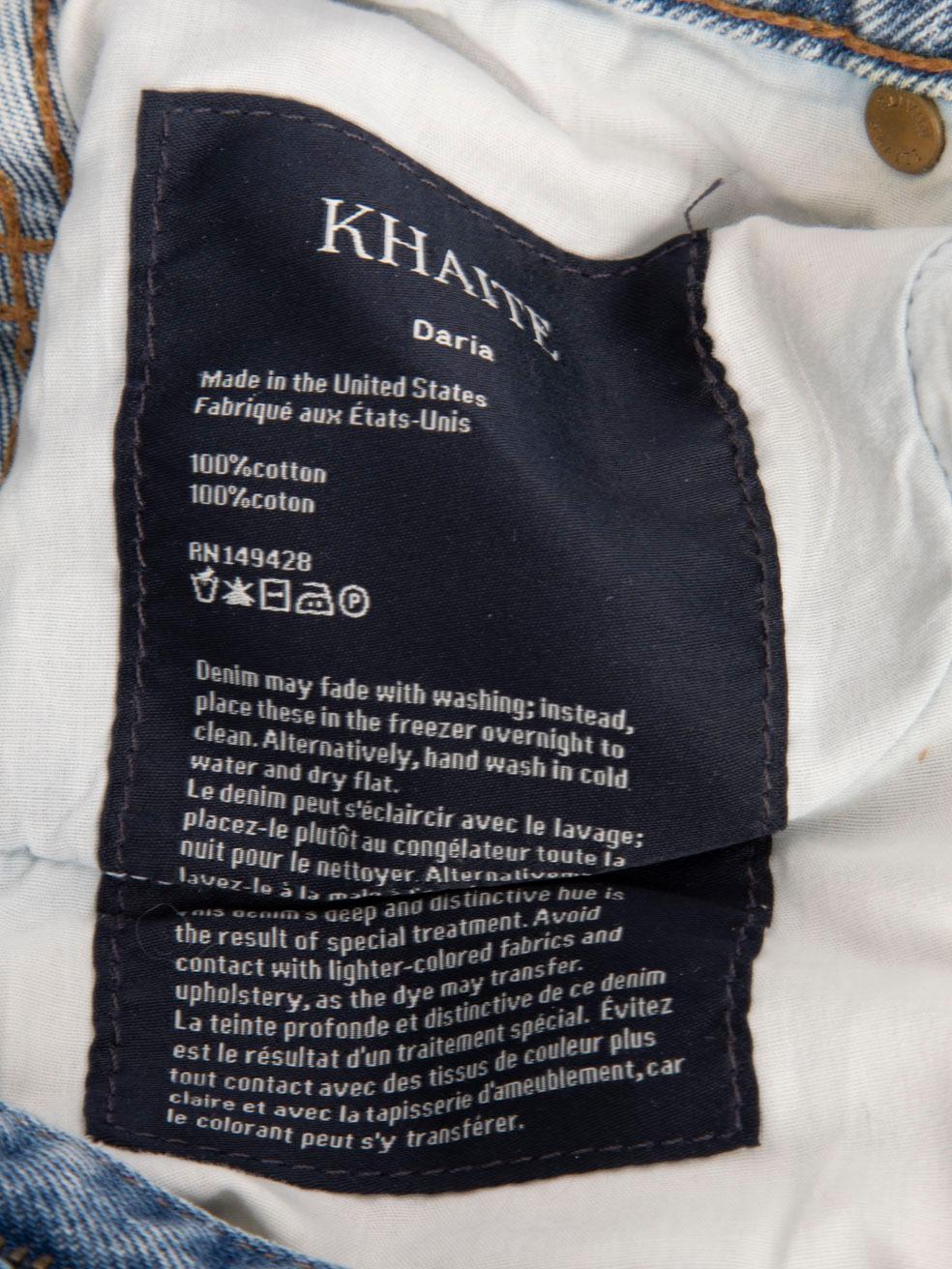 Vaqueros pitillo azules de tiro alto Khaite Talla M en venta 1