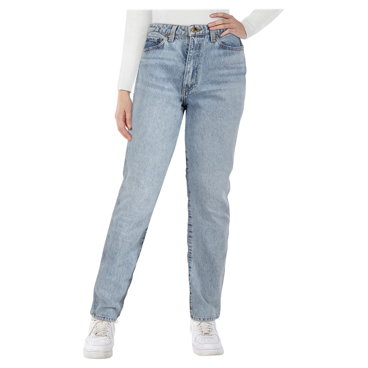 Vaqueros pitillo azules de tiro alto Khaite Talla M