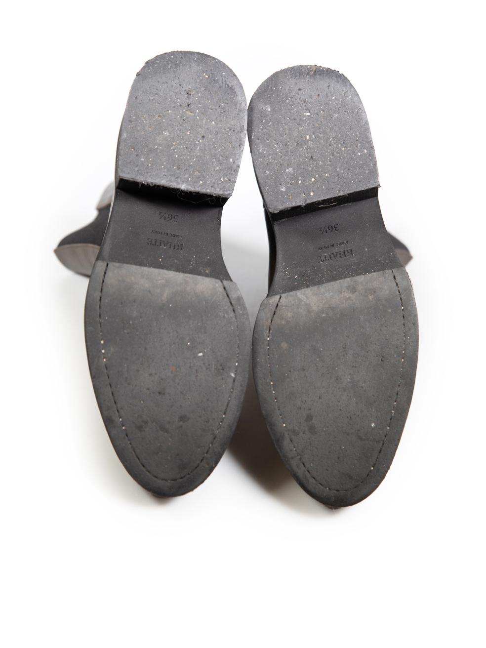 Khaite Botas de piel marrón con puntera de almendra tamaño IT 36.5 en Bueno estado para la venta en London, GB