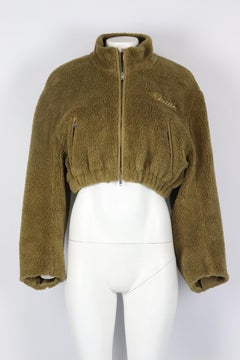 Khaite Cropped Faux Shearling Jacket Small