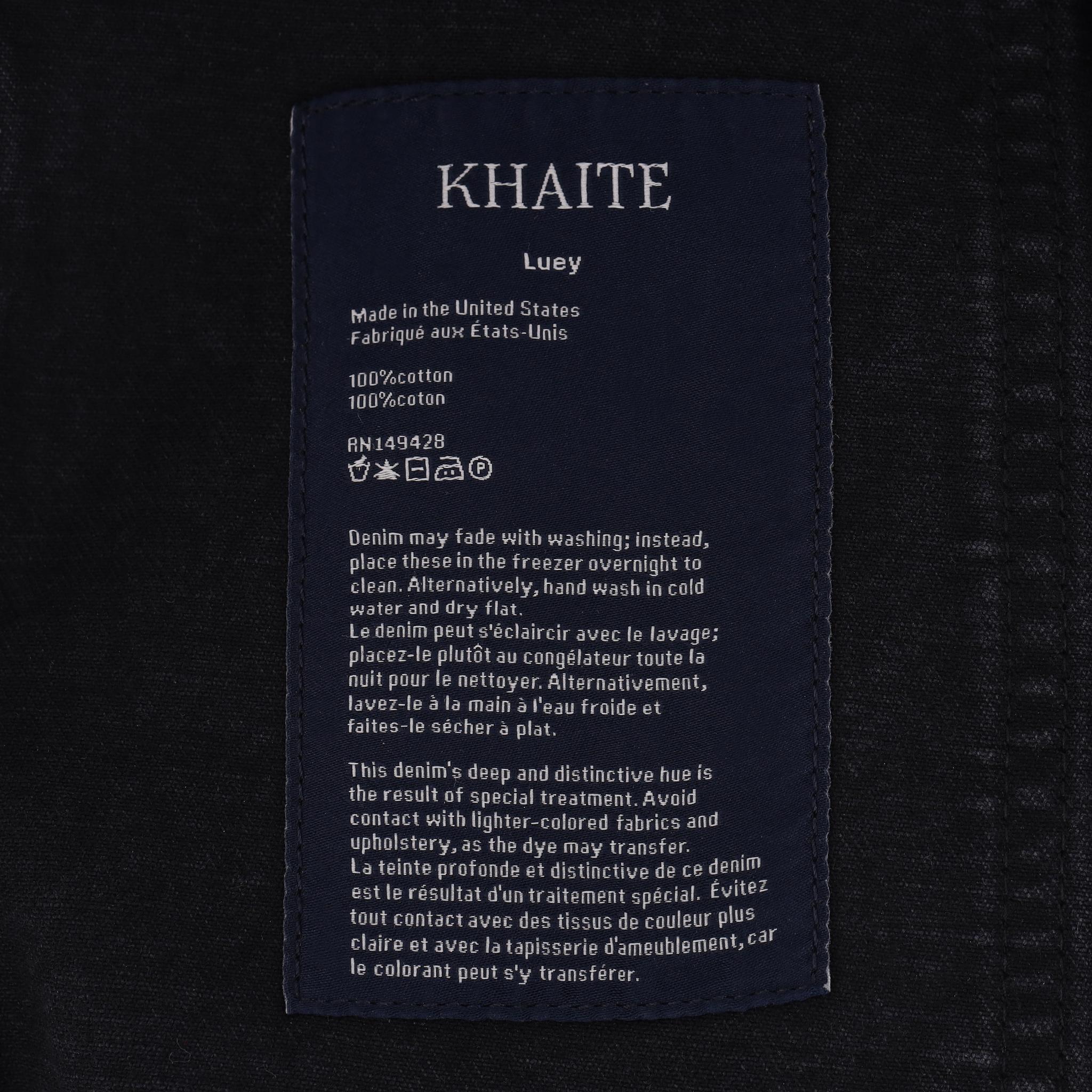 Culottes a gamba larga in denim di Khaite in vendita 2