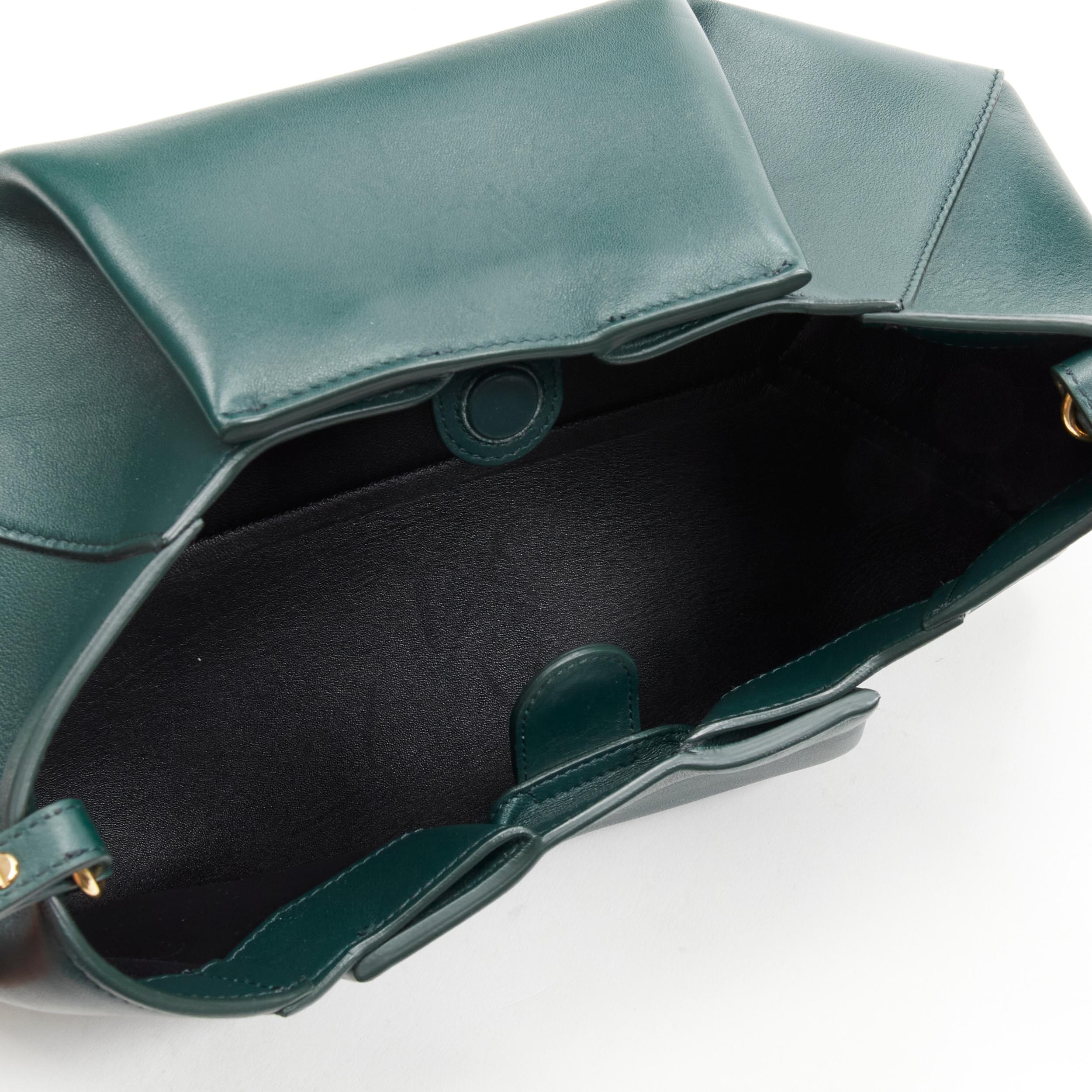 KHAITE Jeanne forest green gathered pleat dumpling crossbody bag 1