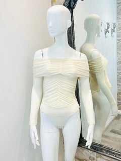 Khaite Off The Shoulder Crepe Jersey Bodysuit