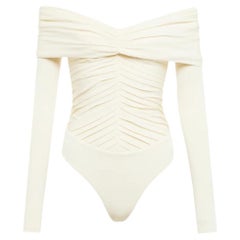 Schulterfreier Bodysuit aus Krepp-Jersey