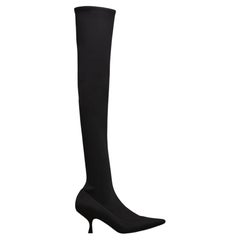 Khaite Over-The-Knee Taylor Pump Neoprene nero Stivali 39.5 allunga le gambe!